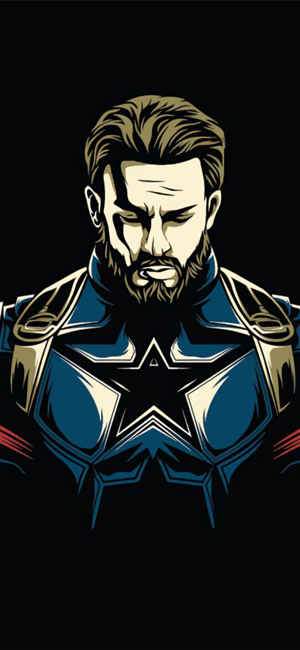 Wallpaper #YEVWmY4B7YBJg1BVu6FT49 1242x2688 Captain America Minimalist Design iPhone Xs Max Wallpaper HD