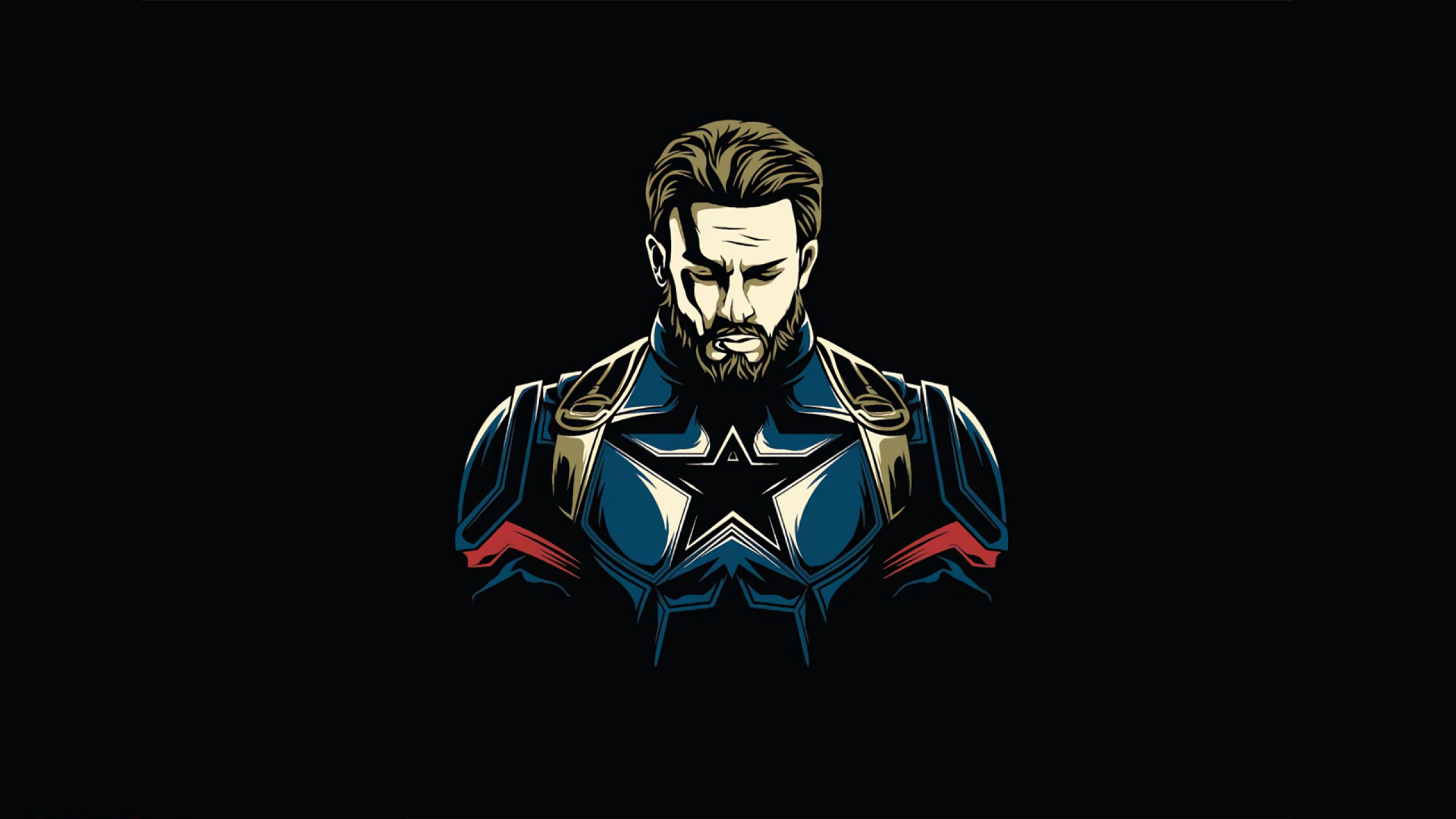Wallpaper #LXQJxo4B_8f4nGFaGnEF27 2560x1440 Resolution Captain America Minimalist Design 1440p Resolution