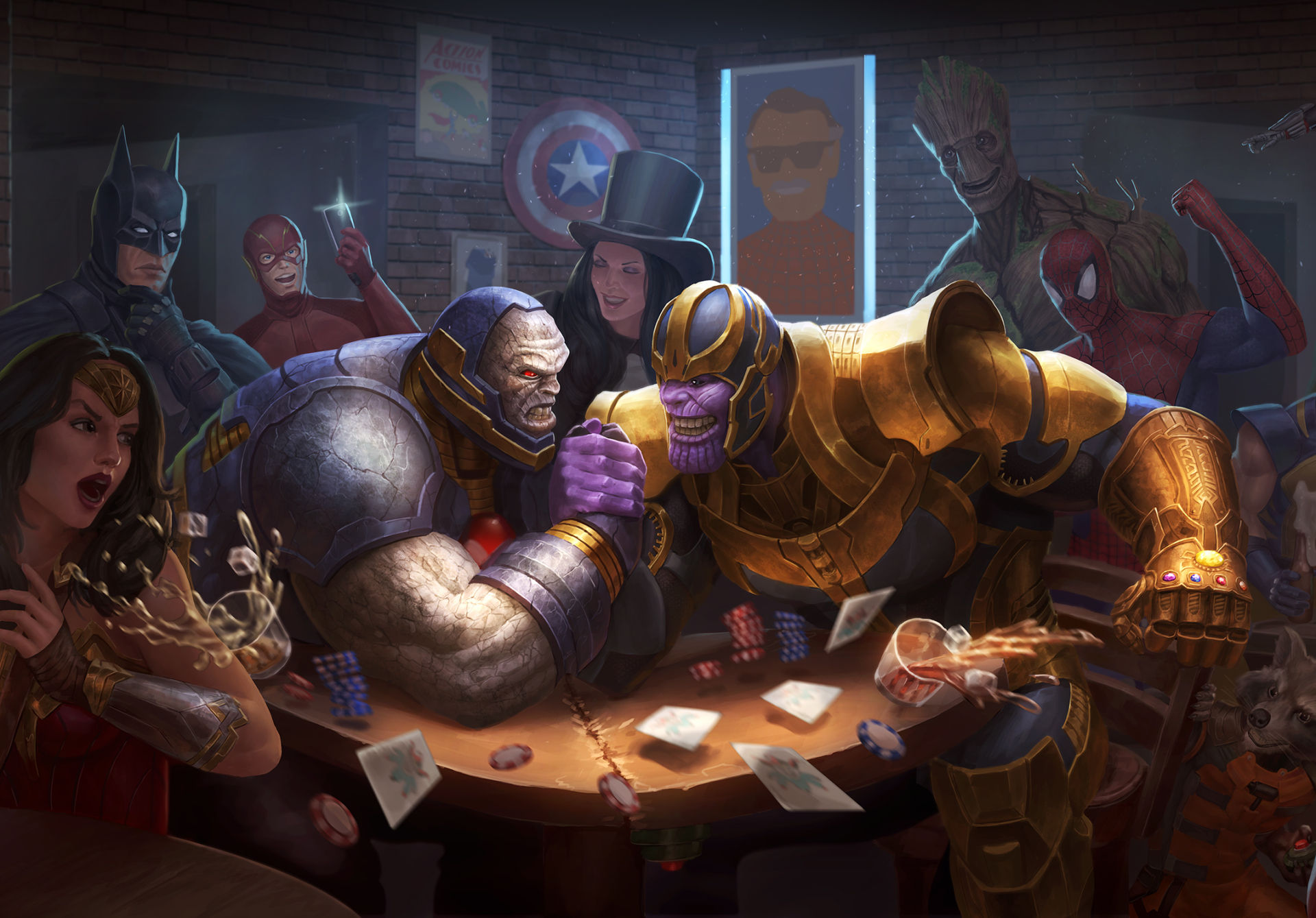 Wallpaper #OqWeOJMBVBiSkHCaJ46P324 1920x1339 Resolution Darkseid vs Thanos Art 1920x1339 Resolution