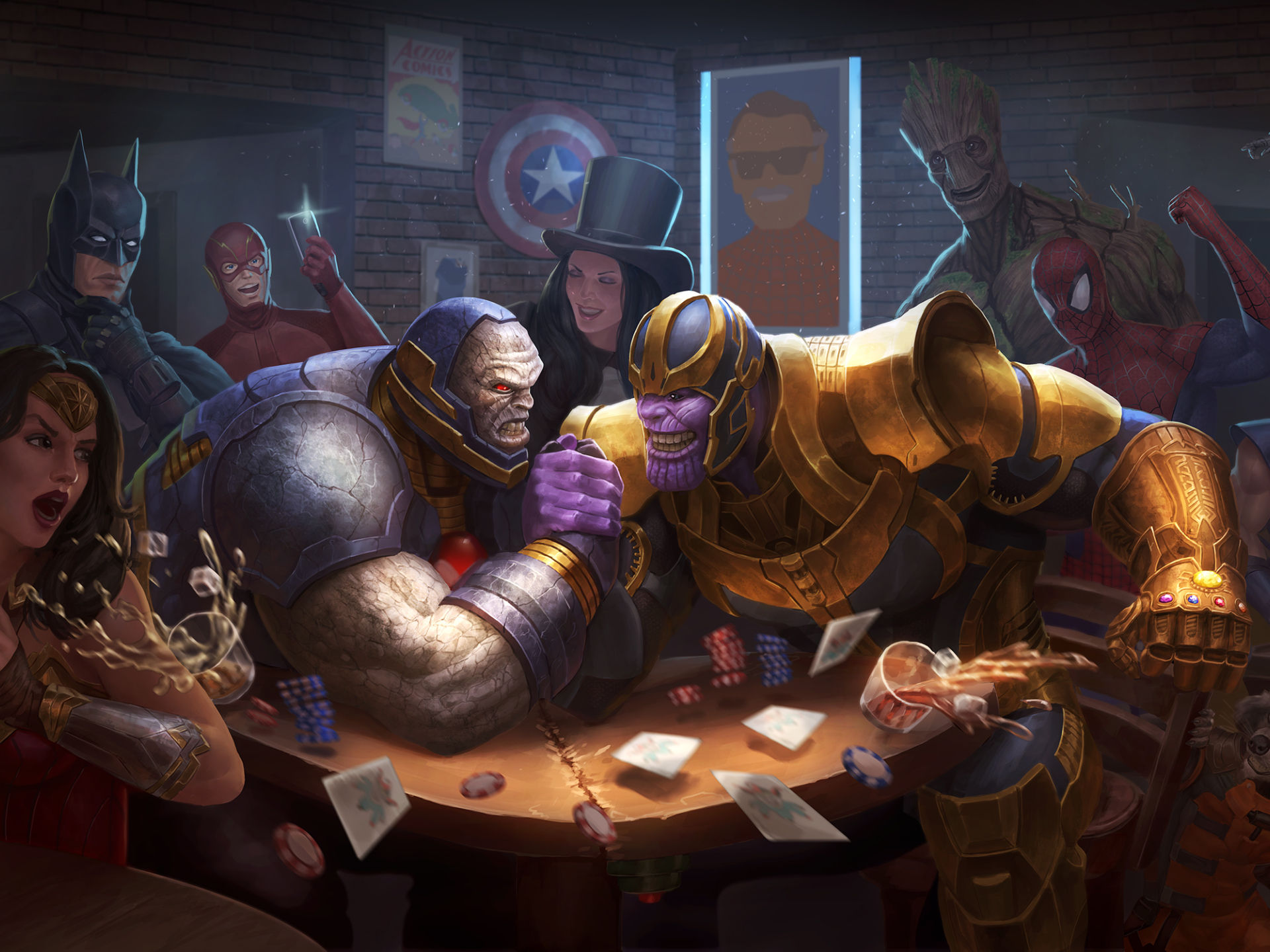 Wallpaper #OqWeOJMBVBiSkHCaJ46P317 1920x1440 Resolution Darkseid vs Thanos Art 1920x1440 Resolution