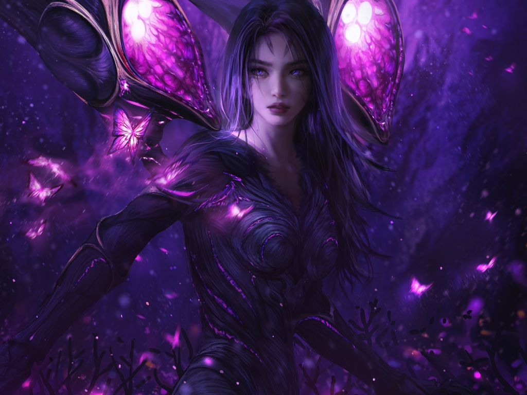Wallpaper #txqSTpMB1yWOL4qgMn3X345 1024x768 Resolution Digital Kaisa HD League of Legends 1024x768