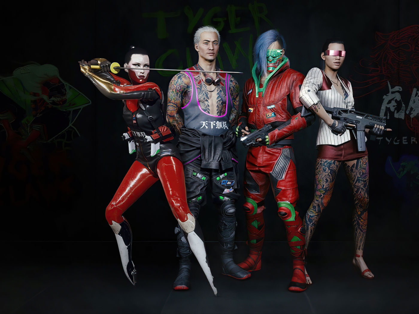 Wallpaper #vRmoAo8BtGB6xQ78u0rK2 1400x1050 Tyger Claws Cyberpunk 2077 1400x1050 Resolution Wallpaper HD