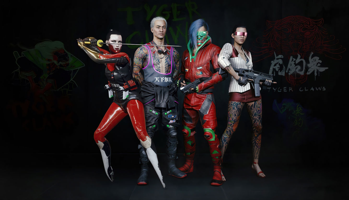 Wallpaper #vRmoAo8BtGB6xQ78u0rK40 1336x768 Tyger Claws Cyberpunk 2077 HD Laptop Wallpaper HD Games 4K