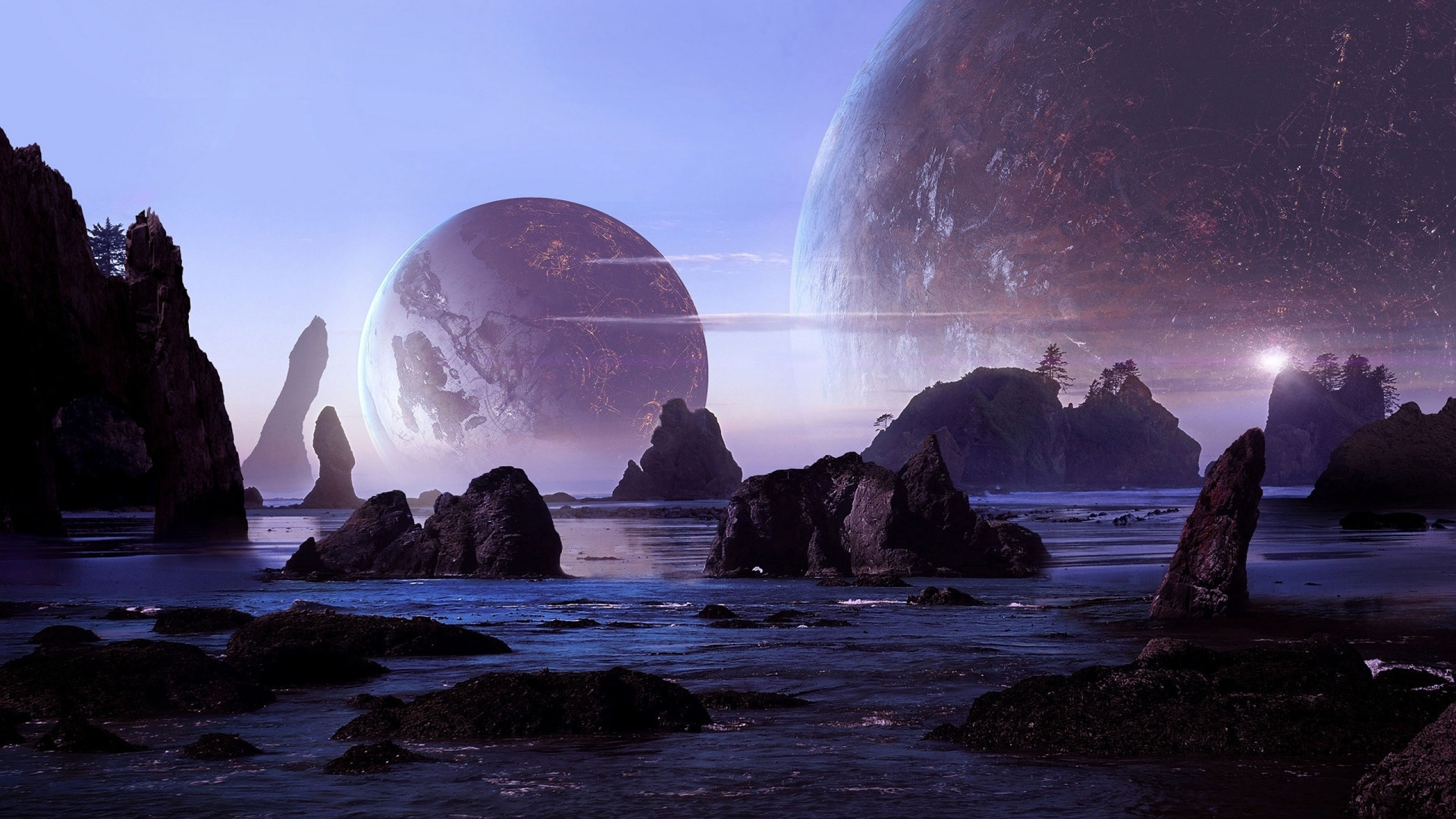 Wallpaper #2mfKApMBSpphPi3-qbA48 2560x1440 Resolution Planets Colliding 1440p Resolution Wallpaper