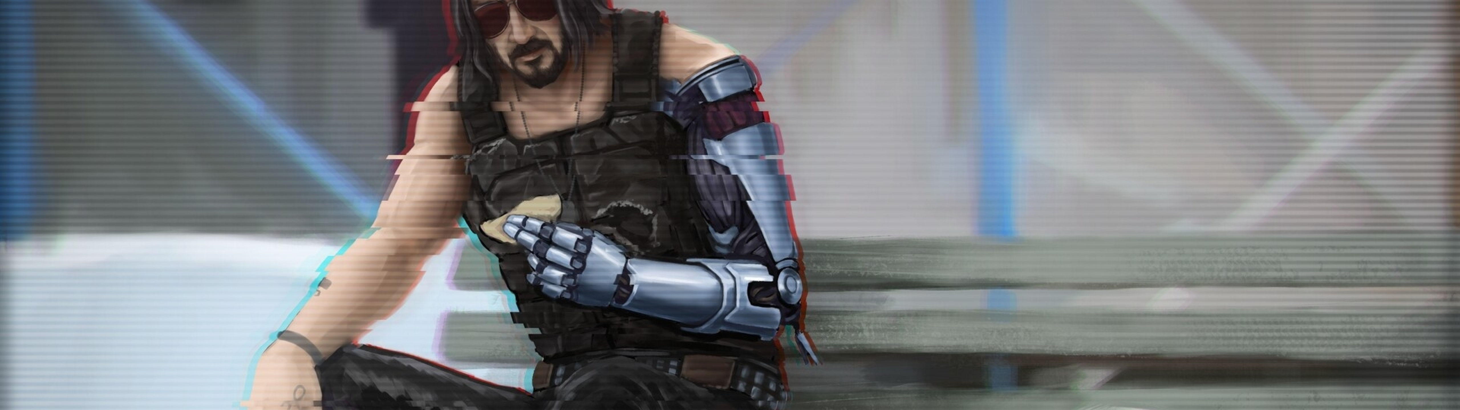 Wallpaper #rGeq_ZIBSpphPi3-Epyl268 5120x1440 Keanu Reeves Artwork Cyberpunk 2077 5120x1440 Resolution