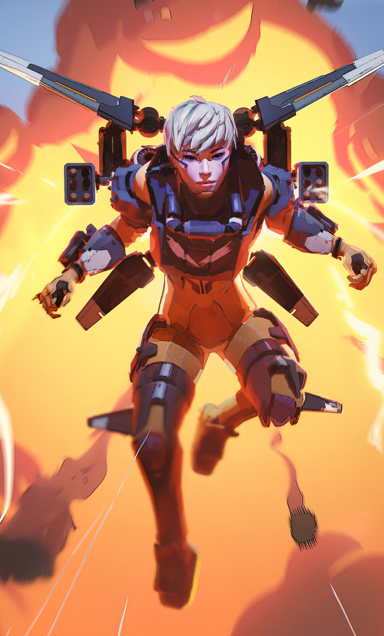 Wallpaper #RHS7yI4B_8f4nGFahHNb18 1280x2120 Valkyrie Art Apex Legends iPhone 6 Plus Wallpaper HD Games