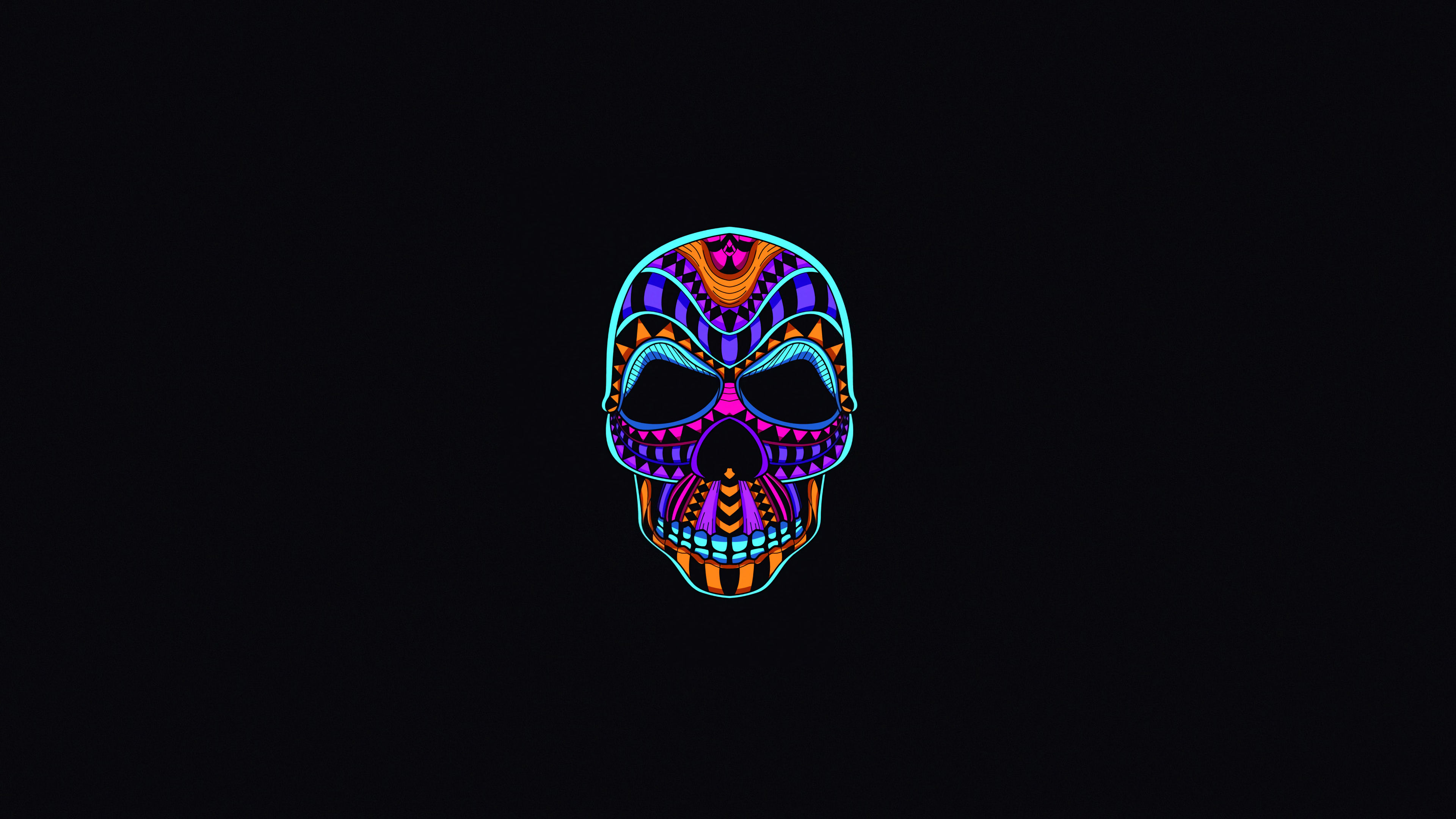 Wallpaper #Pbi7PpIBJvJKYCmETMwk41 2560x1440 Resolution Neon Color Minimalist Skull 1440p Resolution