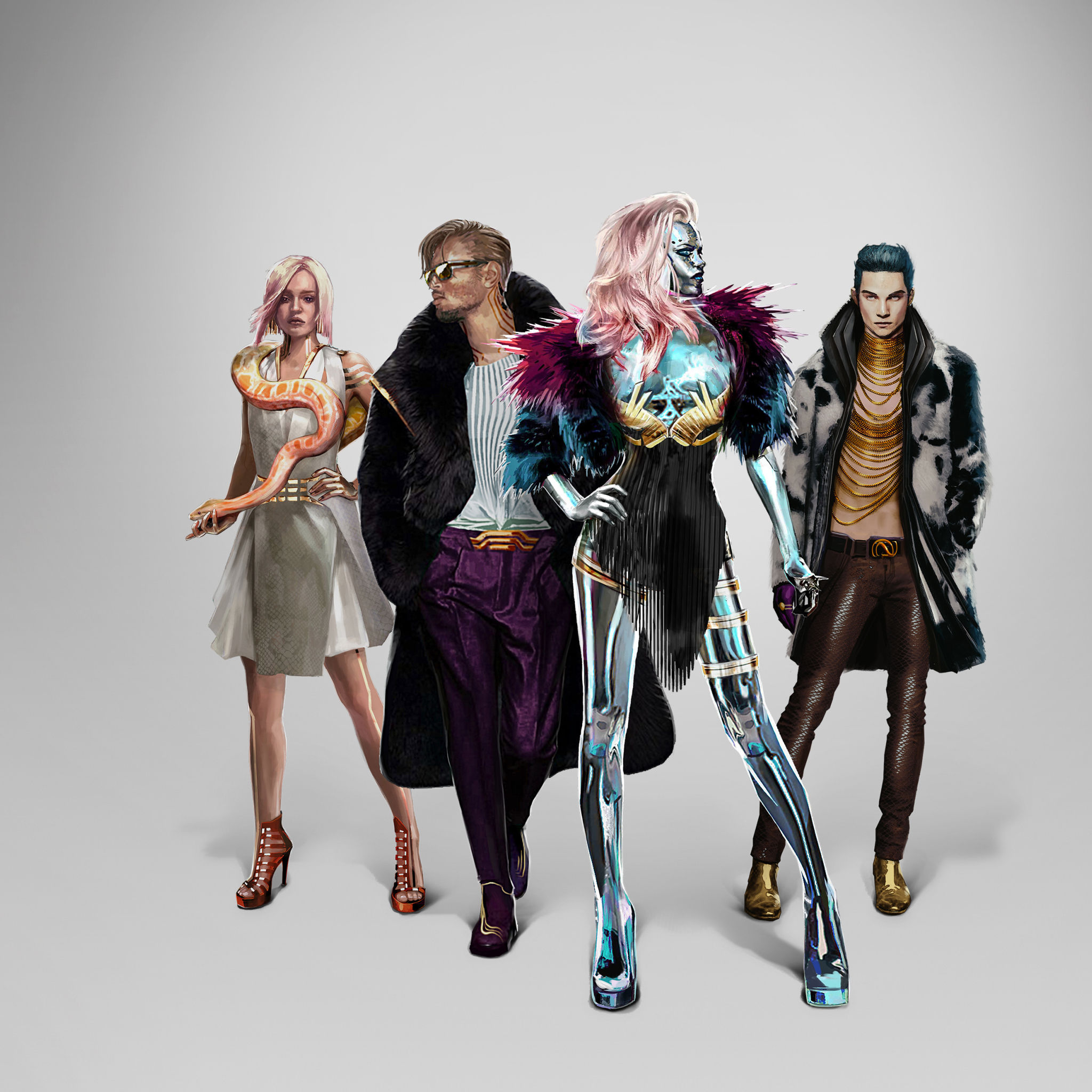 Wallpaper #zBlyBI8BtGB6xQ78XU4a15 2048x2048 Resolution Neokitsch Characters Cyberpunk 2077 iPad Air