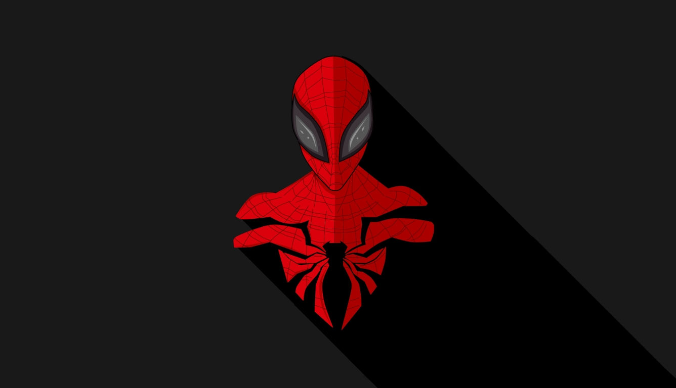 Wallpaper #83PZiI4BFI5NbQksESFT20 1336x768 Resolution Spider Man Dark Minimal Avengers HD Laptop