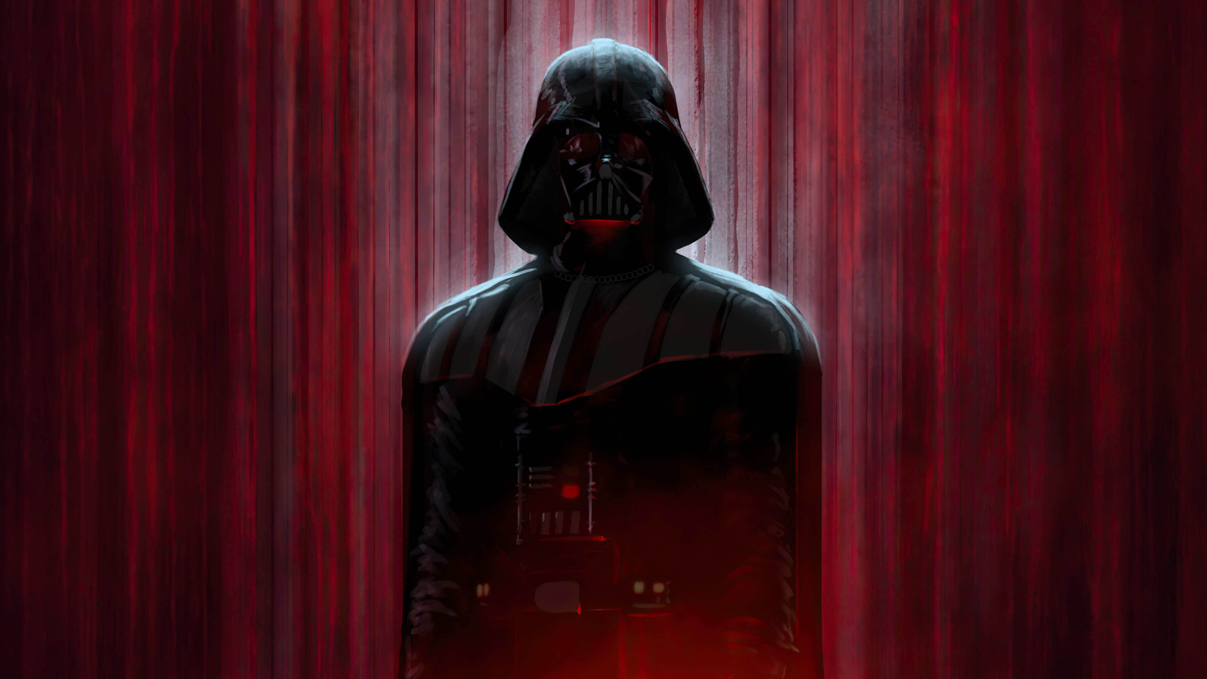 Wallpaper #428C2 Darth Vader, the Iconic Villain from Star Wars, Depicted in a Stunning Digital Art