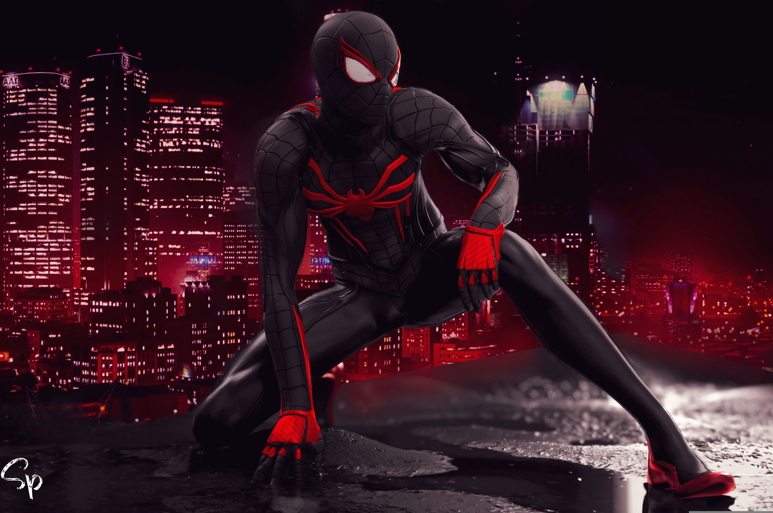 Wallpaper #AQCE644BSdW8dNou3RK041 2560x1700 Spider Man Red and Black Suit Art Chromebook Pixel Wallpaper