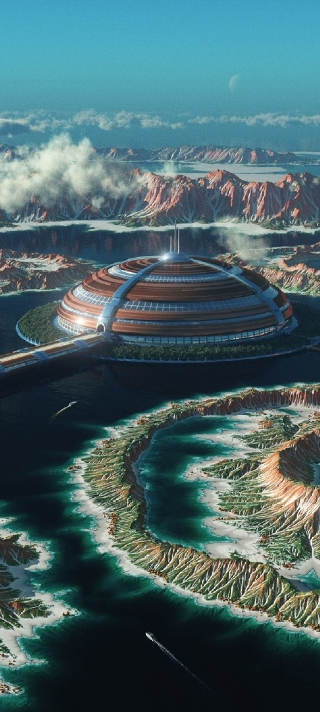 Wallpaper #sGf07JIBSpphPi3-g1XU387 1080x2400 Resolution Sci Fi Building HD 2022 Artistic 1080x2400