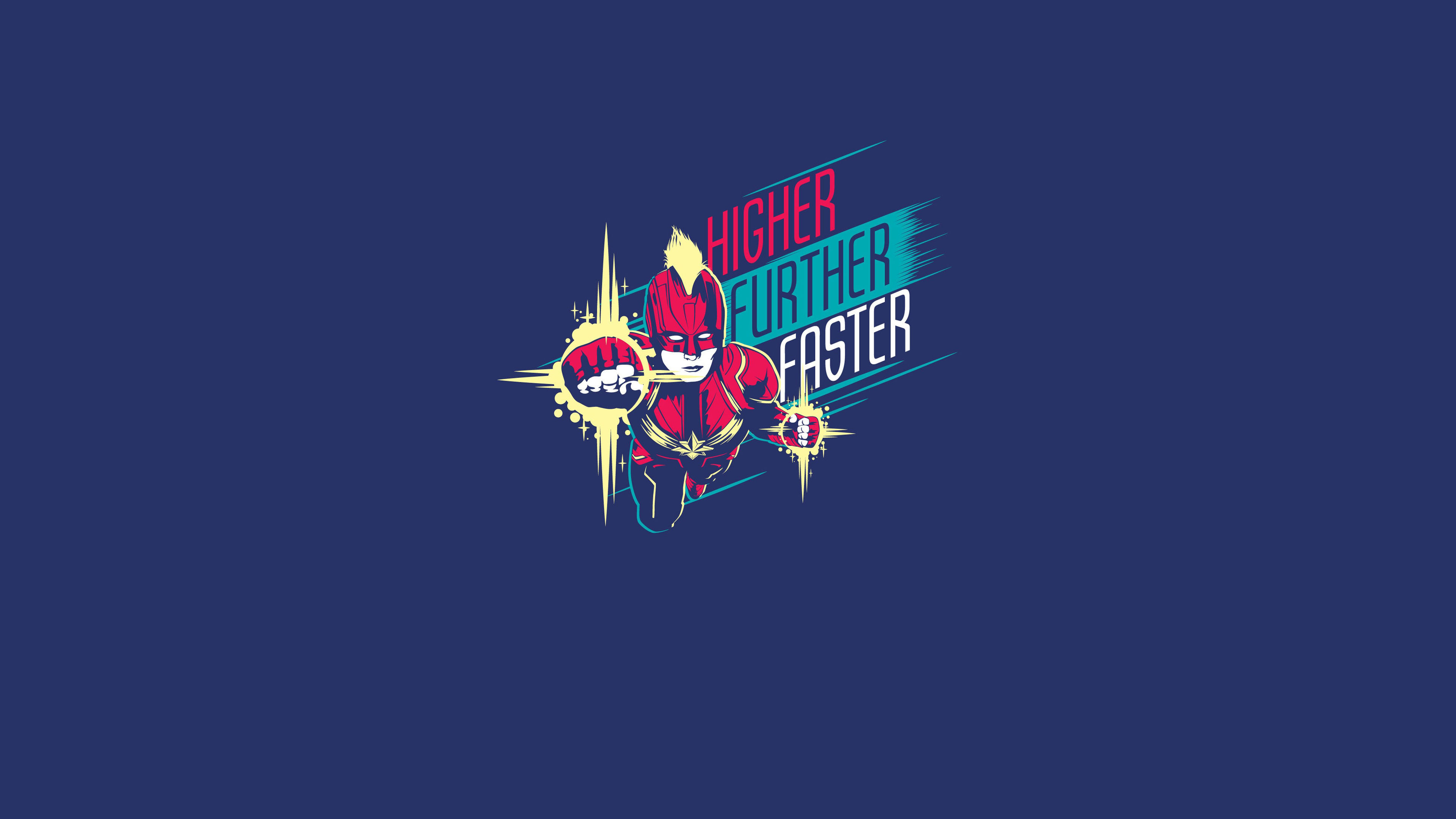 Wallpaper #cmjzE5MBSpphPi3-IQJQ151 Higher Further Faster Minimal Captain Marvel Wallpaper HD Minimalist