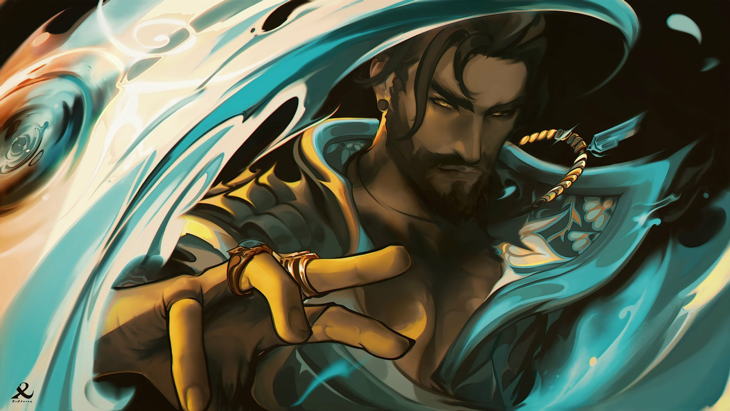 Wallpaper #MQNdZJMBpyOg8YnEENdR248 7560x1800 Resolution Harbor Digital Valorant 2023 Art 7560x1800