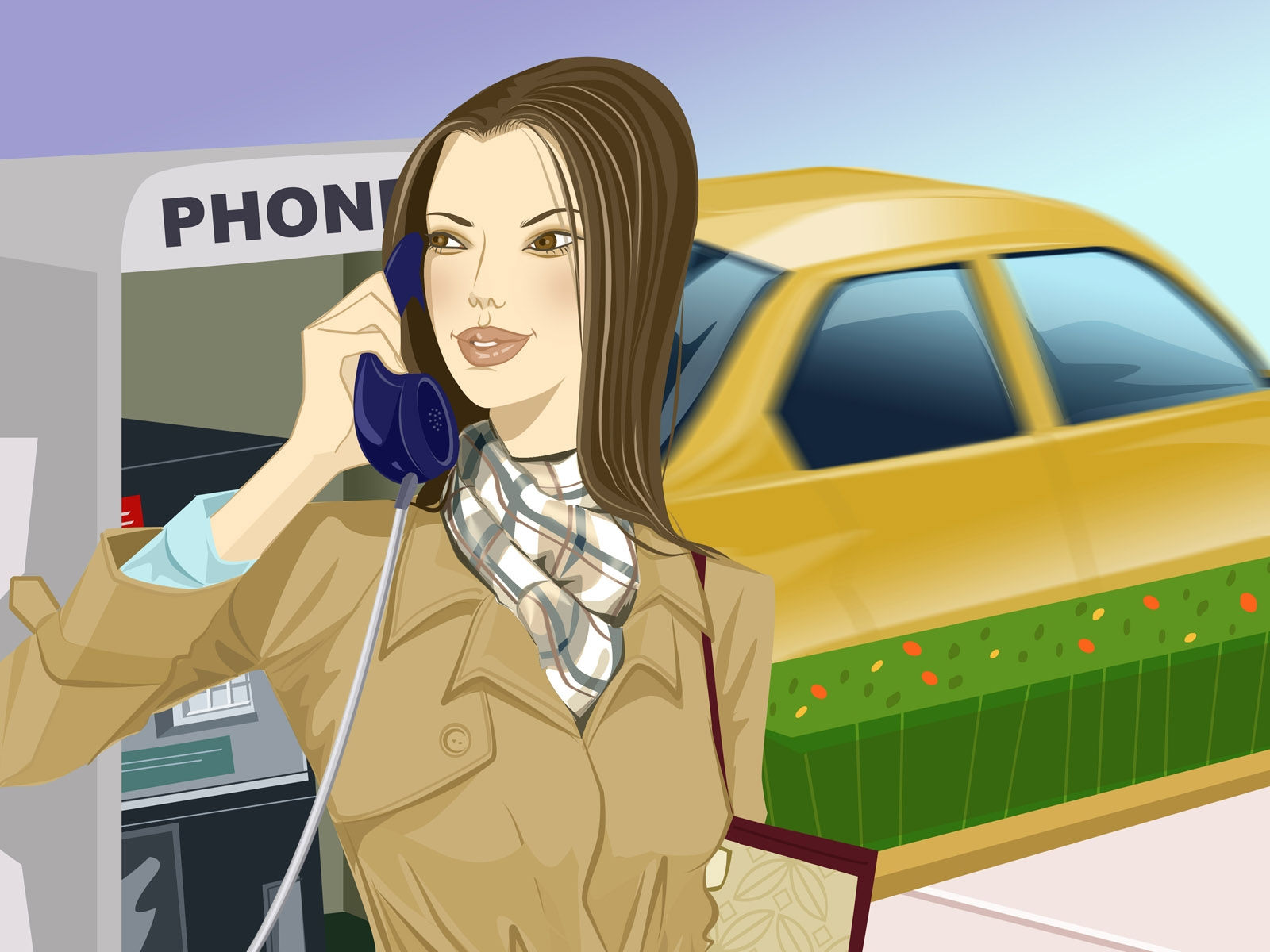 Wallpaper #zQOtZJMBpyOg8YnEB9fm143 Girl Phone Talking Wallpaper HD Vector 4K Wallpapers Images Photos