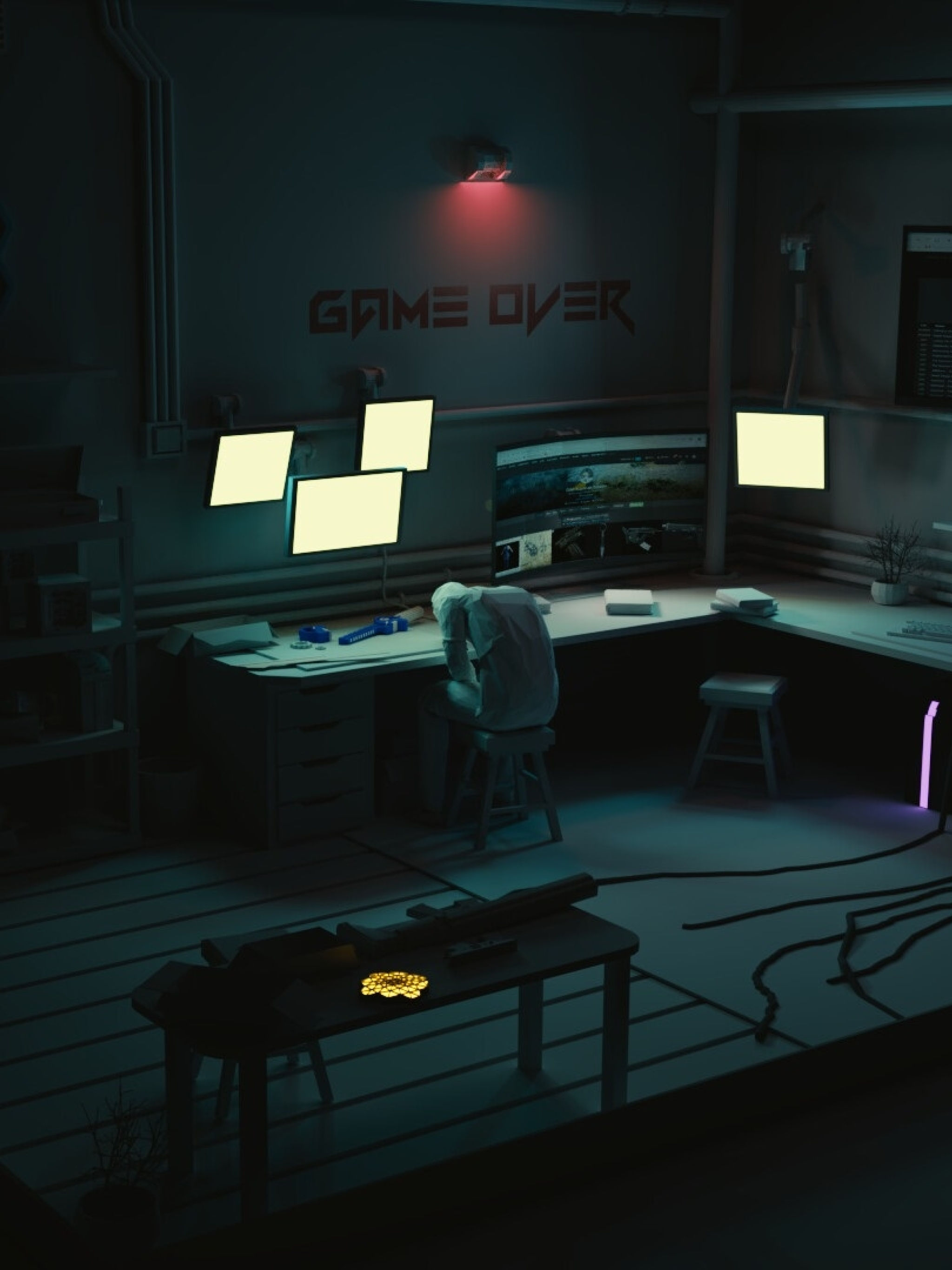 Wallpaper #o4sodJcBcm9NJah-bXV_45 2048x2732 Game Over Hacker Setup 2048x2732 Resolution Wallpaper HD