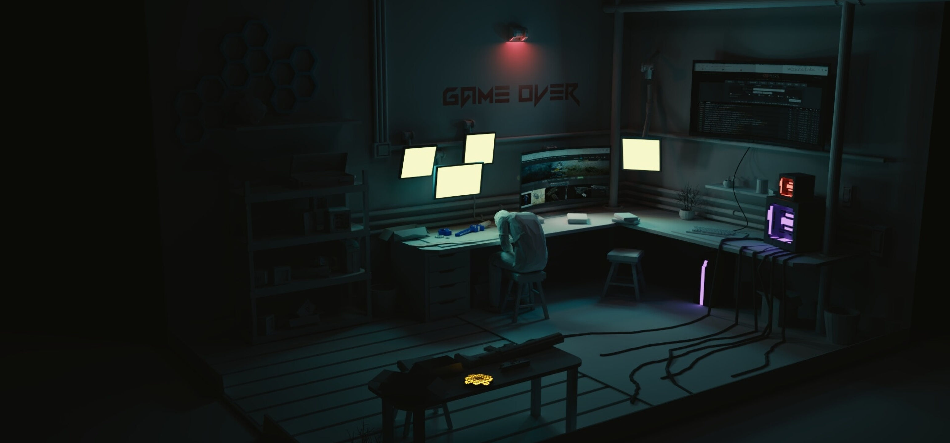 Wallpaper #o4sodJcBcm9NJah-bXV_56 3088x1440 Resolution Game Over Hacker Setup 3088x1440 Resolution