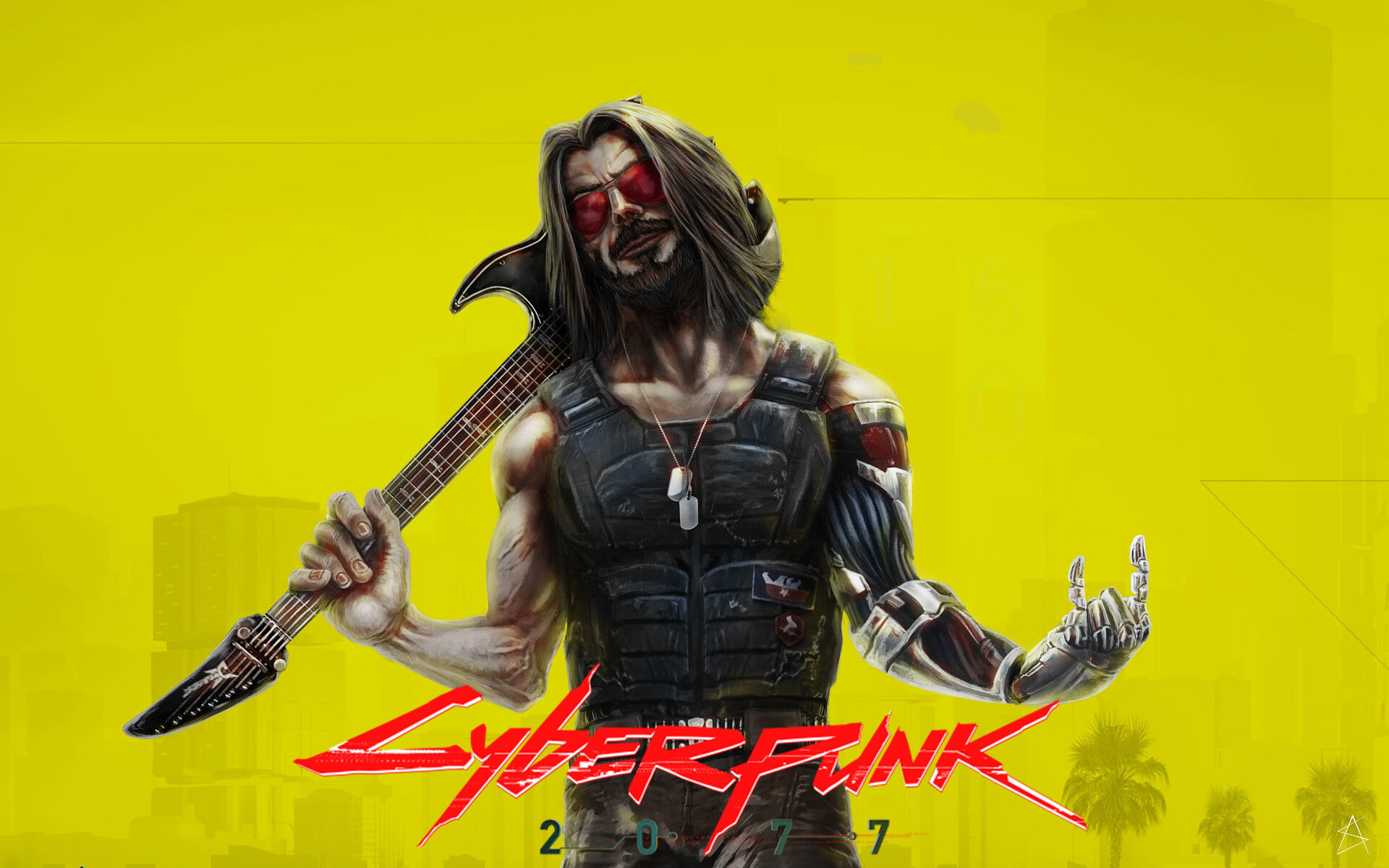 Wallpaper #rGeq_ZIBSpphPi3-Epyl172 2026x1139 Resolution Johnny Silverhand Aka Keanu Reeves in Cyberpunk