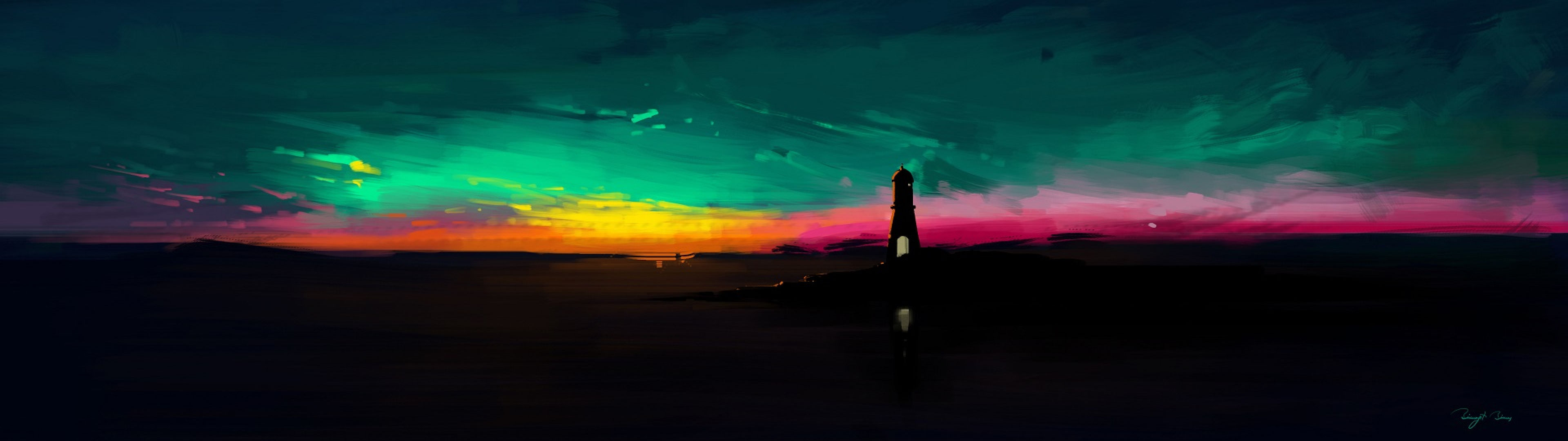 Wallpaper #QAPqZJMBpyOg8YnEadg9246 3840x1080 Resolution Amazing Lighthouse Art 3840x1080 Resolution