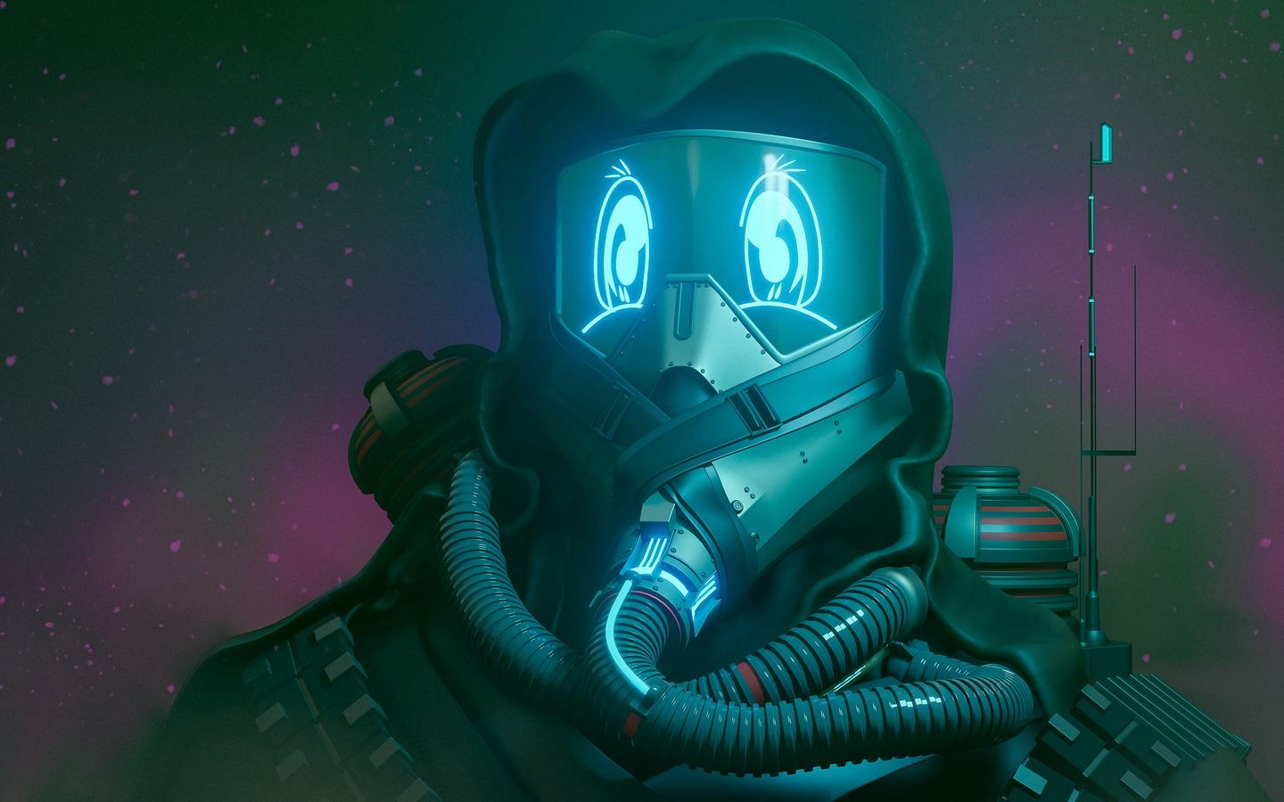 Wallpaper #bH2h844Bnwiau_P60w0E51 Download Wallpaper 1440x900 Cyberpunk Respirator Equipment Hood