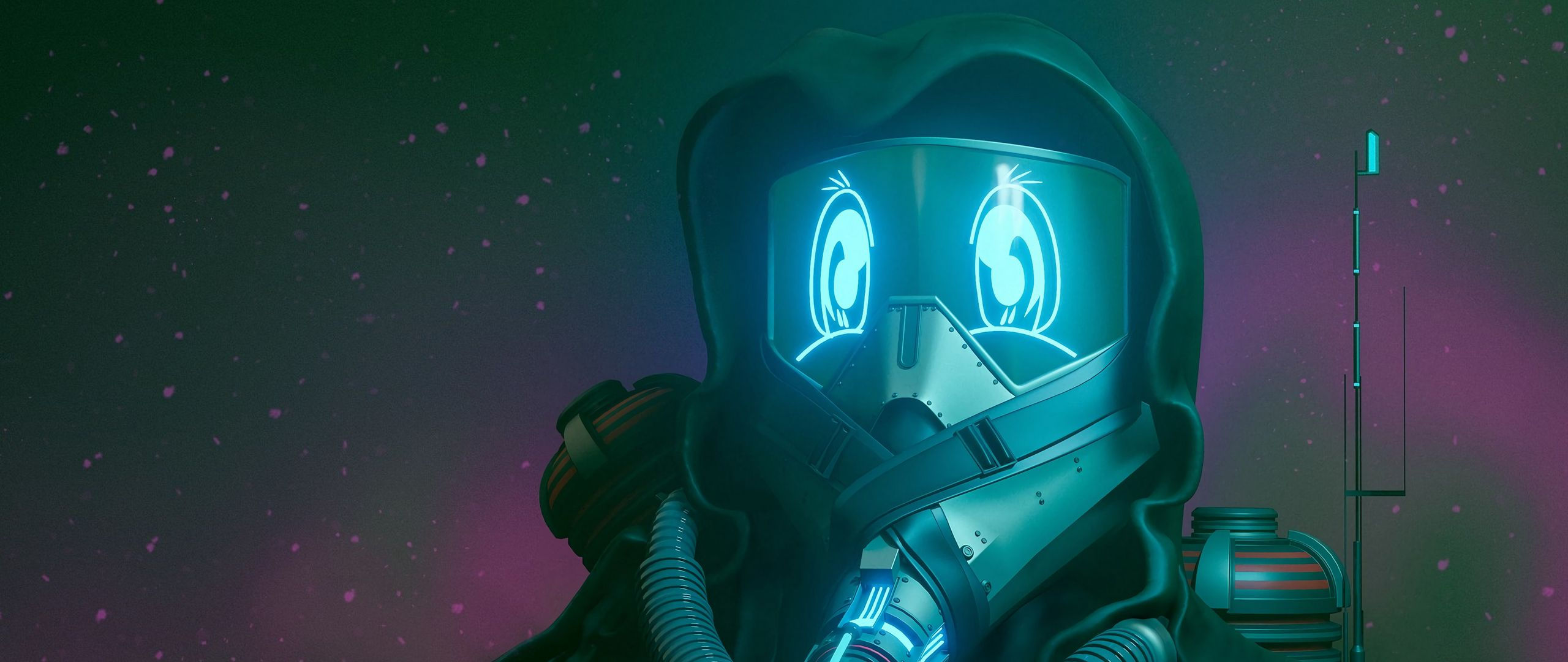 Wallpaper #bH2h844Bnwiau_P60w0E23 Download Wallpaper 2560x1080 Cyberpunk Respirator Equipment Hood
