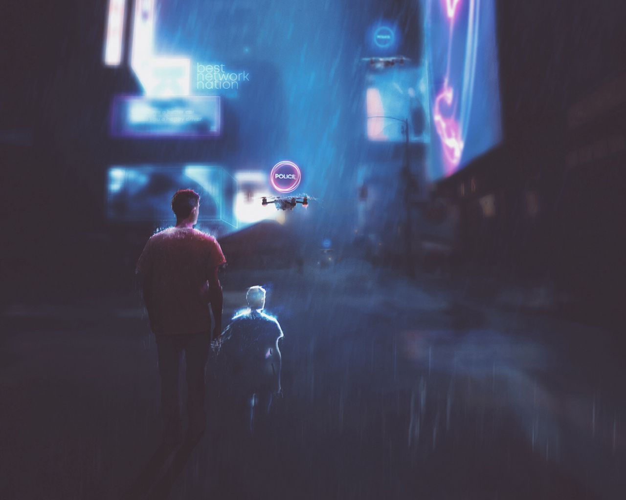 Wallpaper #in1s9I4Bnwiau_P6WQ9f37 Download Wallpaper 1280x1024 Cyberpunk Futurism Silhouettes City
