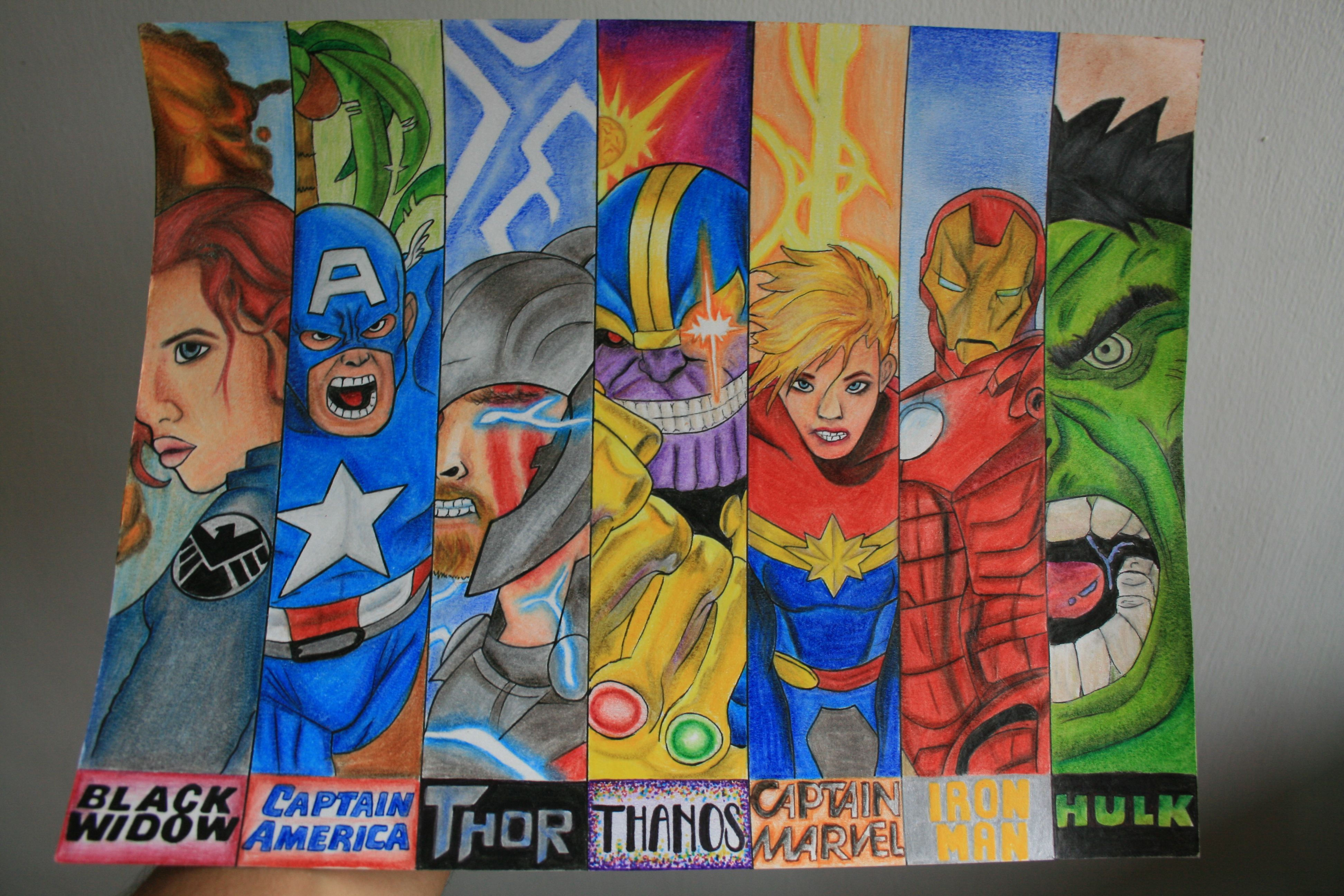 Wallpaper #72703 The Avengers Graphite Drawing by Pen Tacular Artistdeviantartcom on