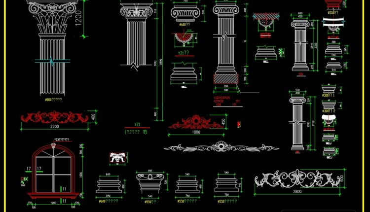 Wallpaper #qJy34JIBZHQxiYara7ci303 86neoclassical Style Decor Cad Design Elements Free Cad Blocks