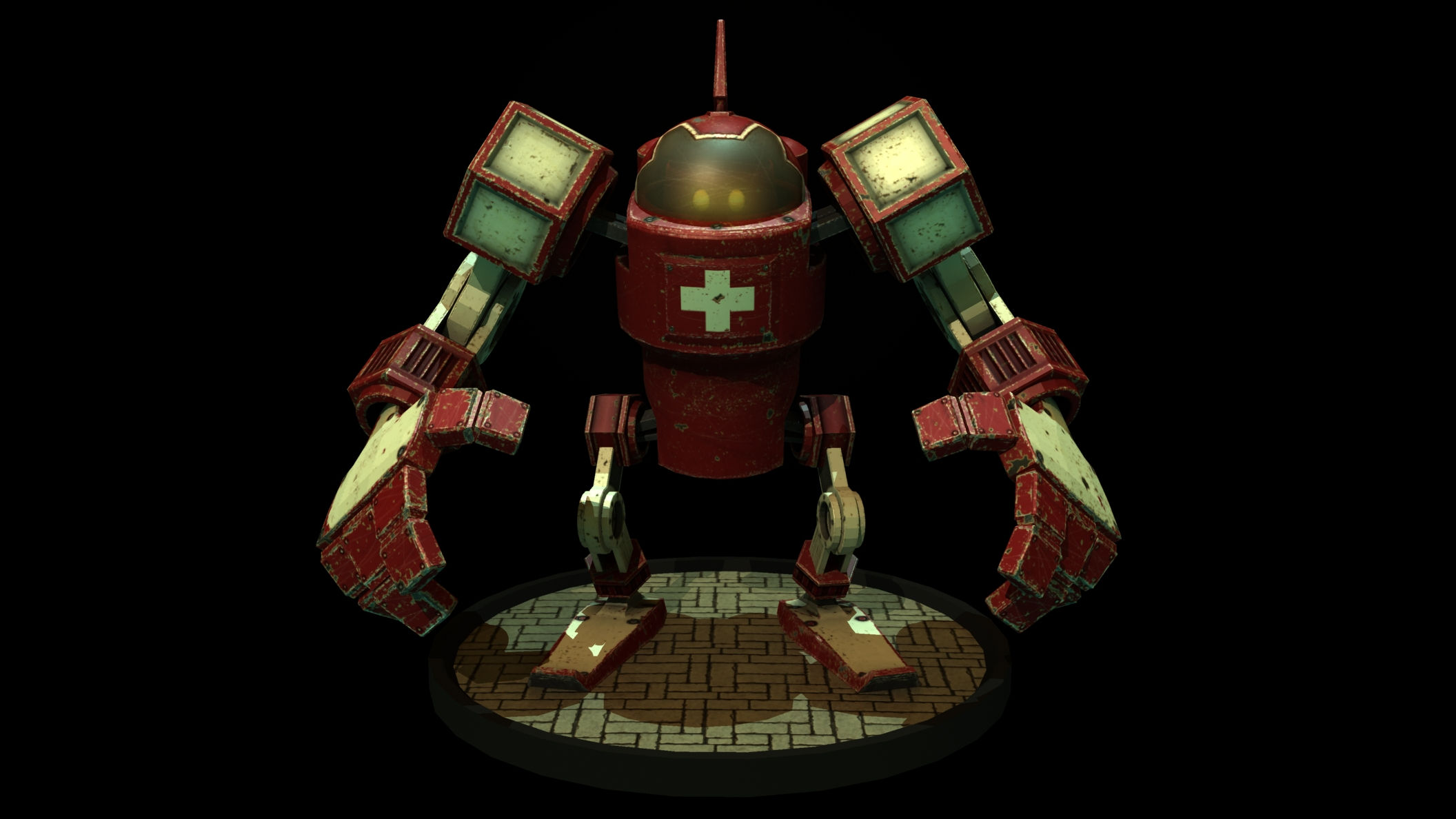 Wallpaper #KBnMHo8BtGB6xQ78qnrd1 3D Robot Texture Weasyl