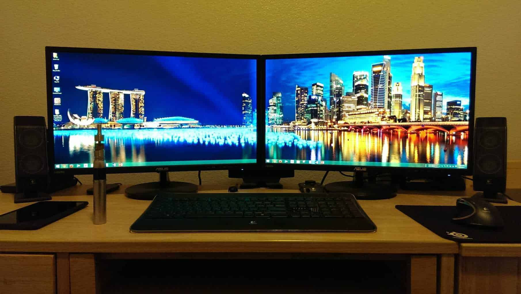 Wallpaper #9a764 21 Multi Monitor Computer Desk Setup Ideas for Tech Lovers