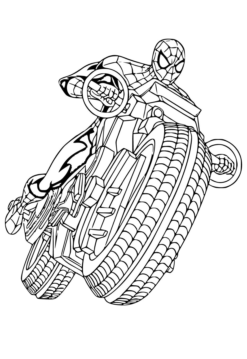 Wallpaper #DV7hMpMBborbLbczI2Dj445 Free Printable Spiderman Motorbike Coloring Page Sheet and Picture for