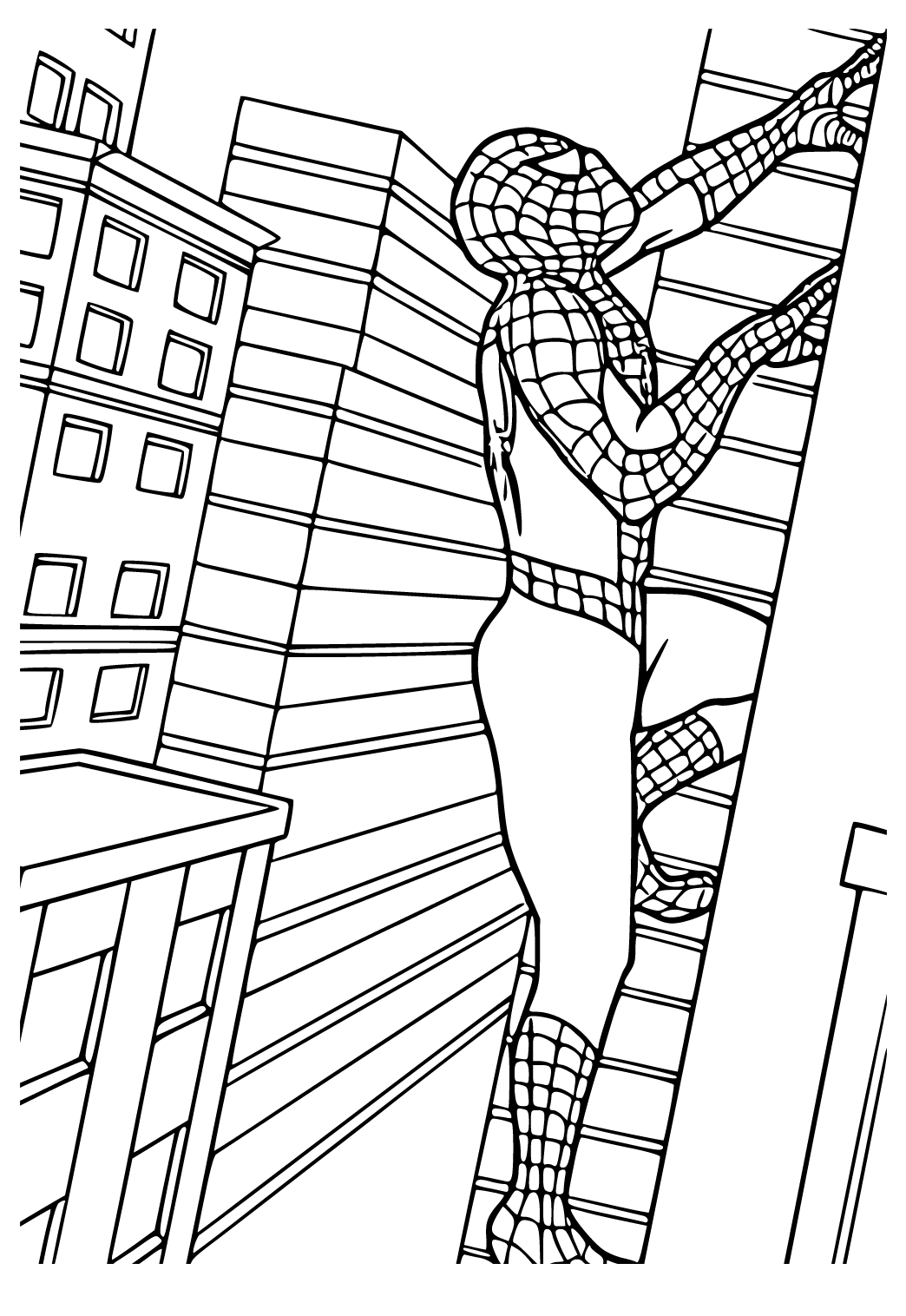 Wallpaper #DV7hMpMBborbLbczI2Dj437 Free Printable Spiderman Climb Coloring Page Sheet and Picture for