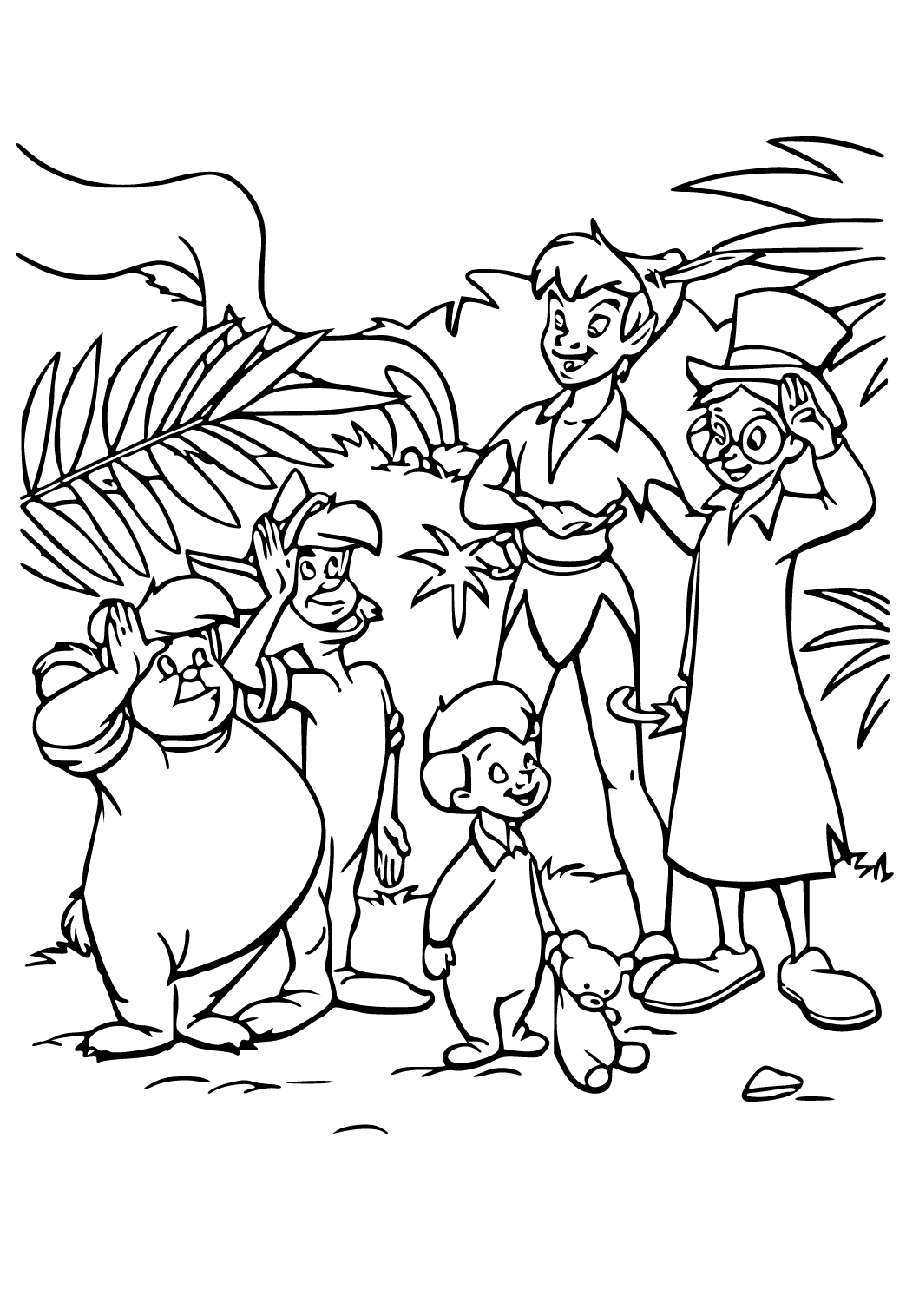 Wallpaper #xYfsMZMBPAdmKxa2QGLb399 Free Printable Peter Pan Characters Coloring Page Sheet and Picture