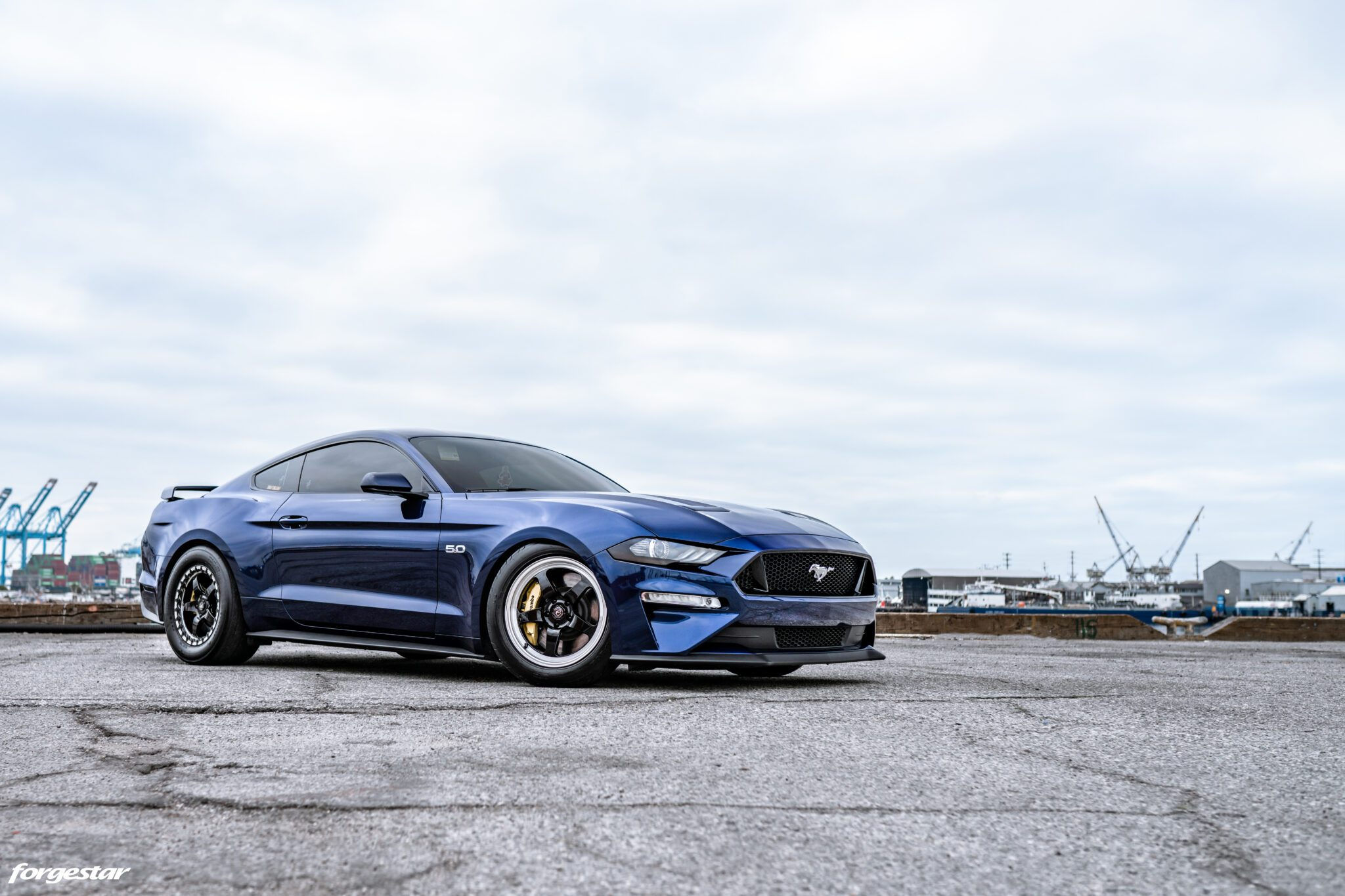 Wallpaper #XGdkC5MBSpphPi3-VNnn118 Antimatter Blue Mustang GT Ready for the Track with Forgestar D5