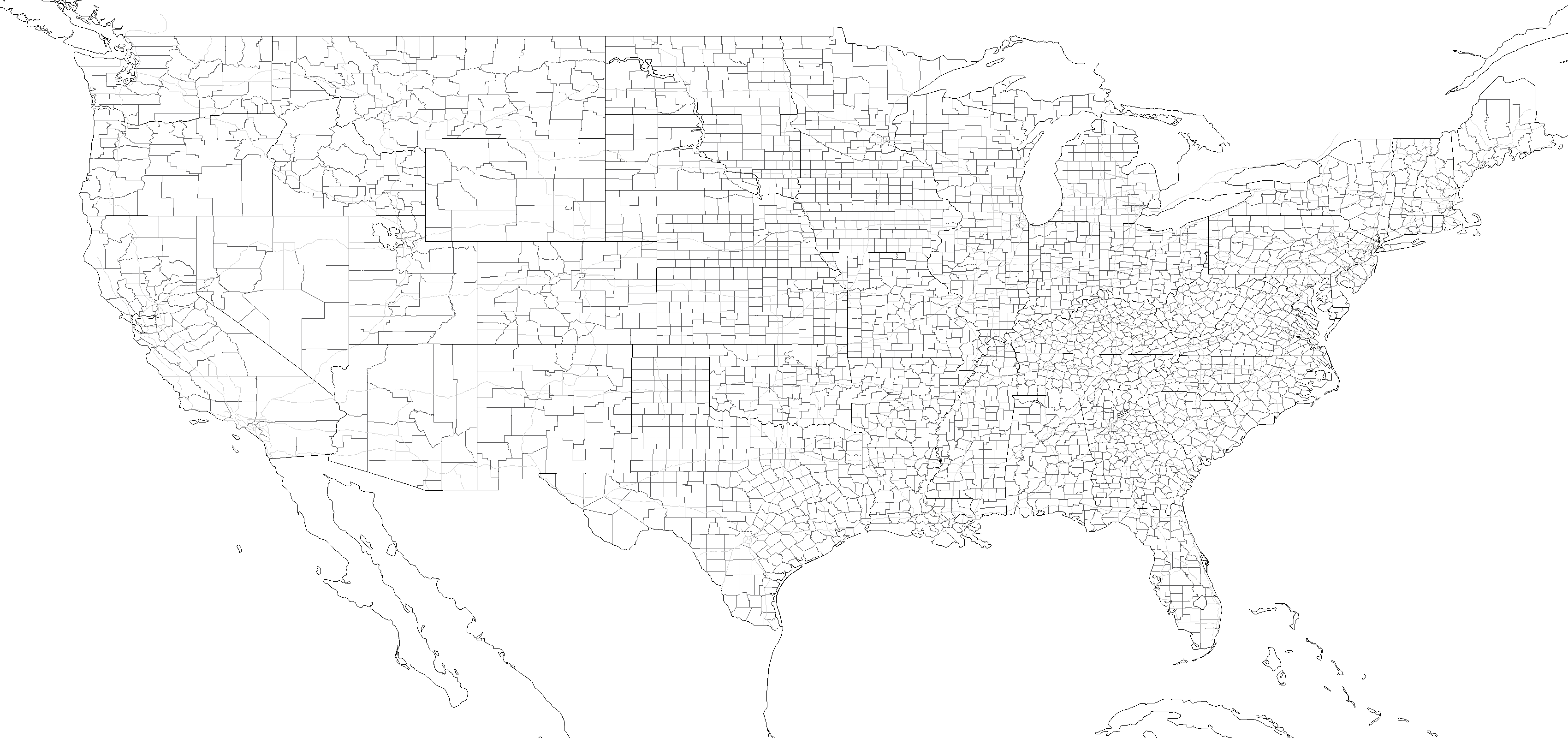 Wallpaper #L20PapcBycdYOYFTAnFj167 County Line Map of United States Printable Free Printable Templates