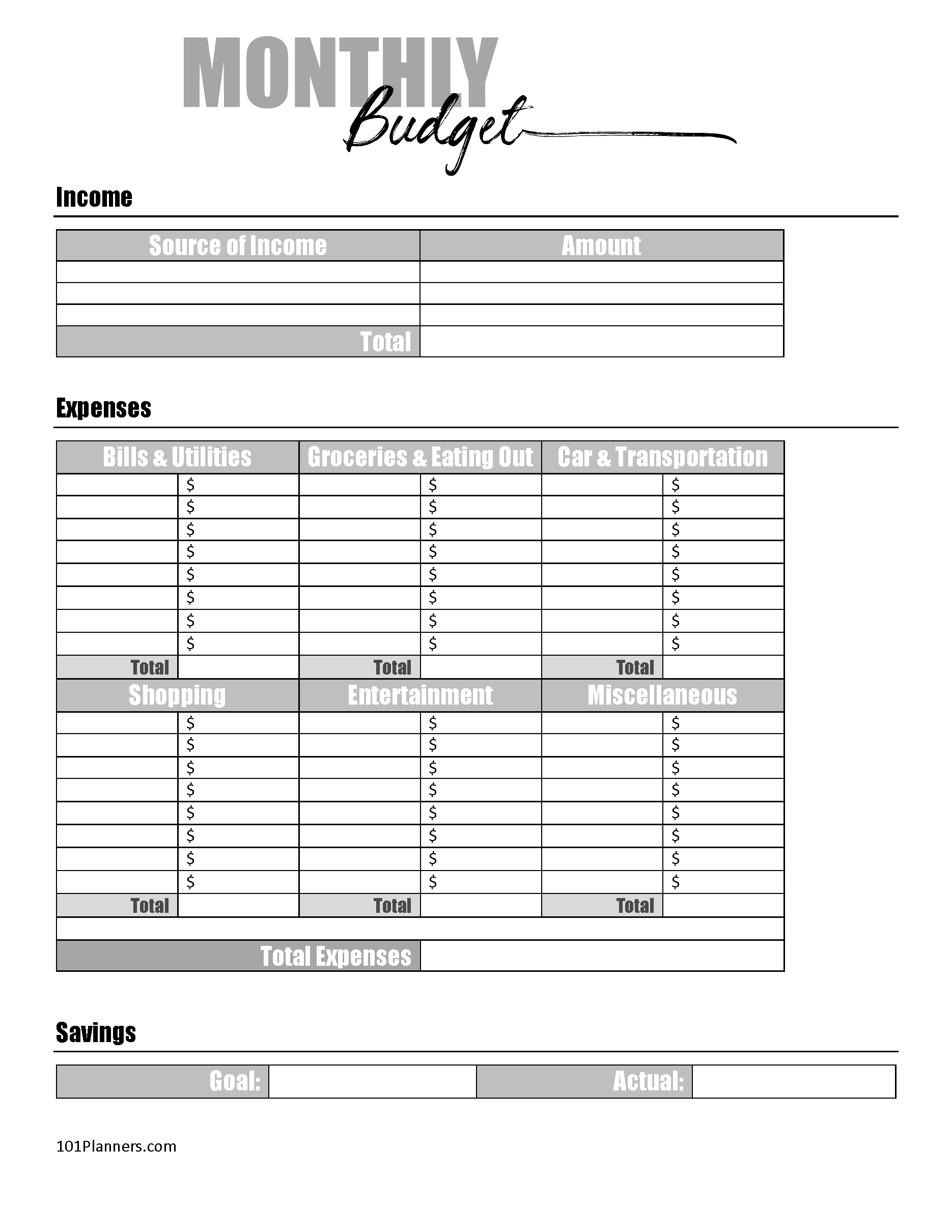 Wallpaper #0CC73 Free Monthly Budget Spreadsheet Template Excel Google Sheets