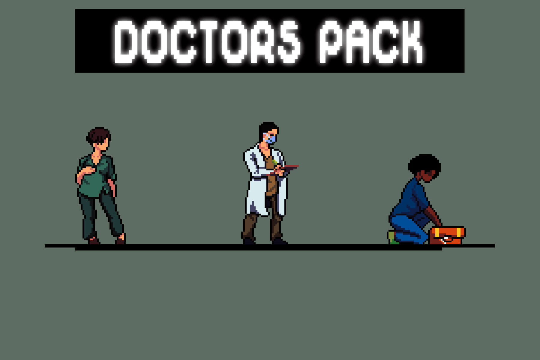 Wallpaper #D1YuepcBsd6xcFiEk9wE75 Doctors Pixel Art Character Sprite Sheets Pack Craftpixnet