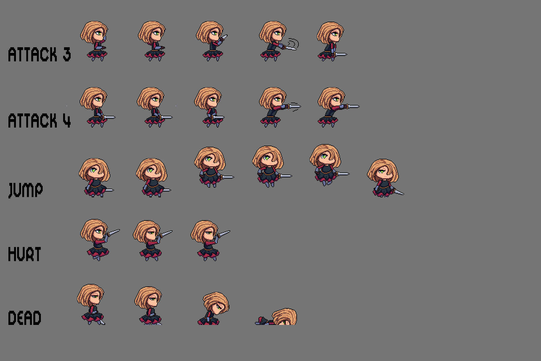 Wallpaper #D1YuepcBsd6xcFiEk9wE42 Free Fantasy Chibi Female Sprites Pixel Art Craftpixnet
