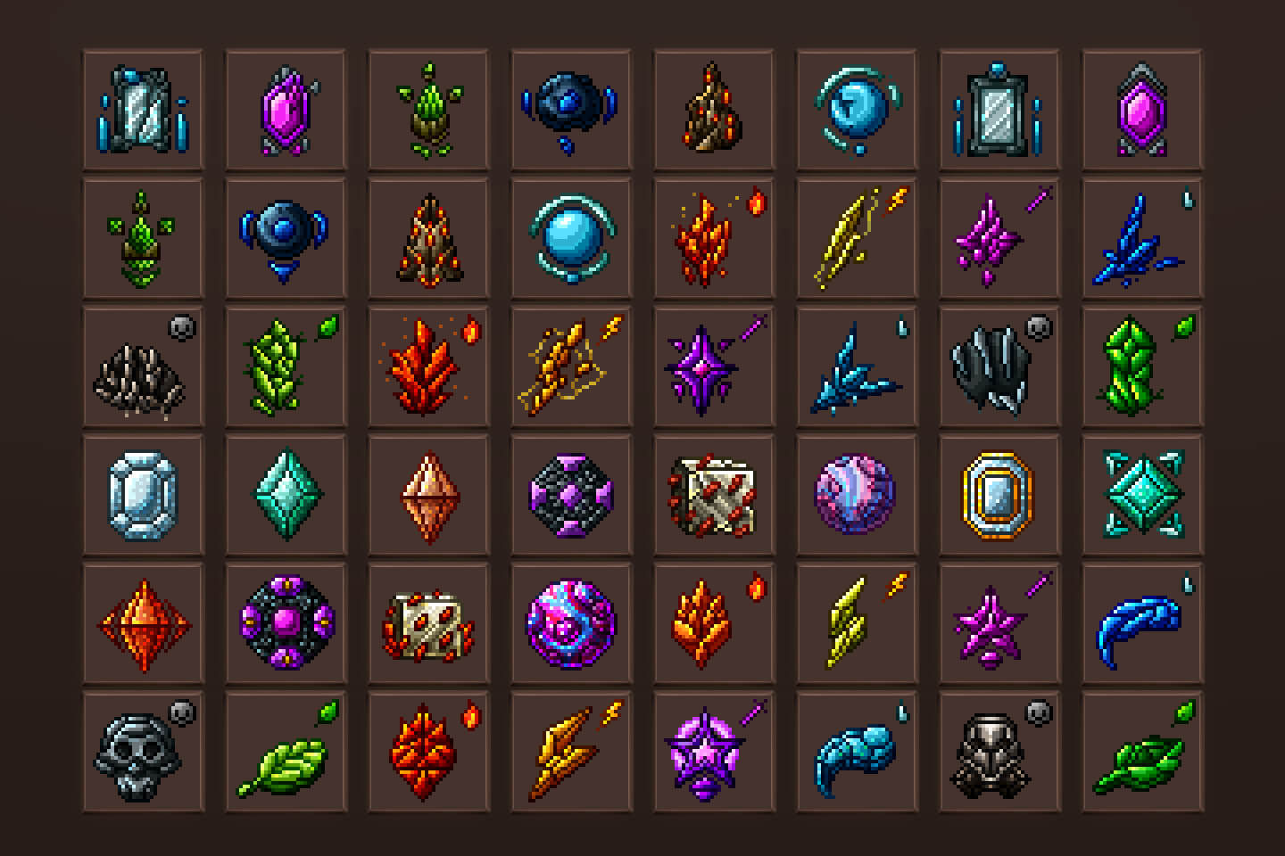 Wallpaper #1Gc765IBSpphPi3-00r610 Magic Gems Pixel Art Icons Craftpixnet