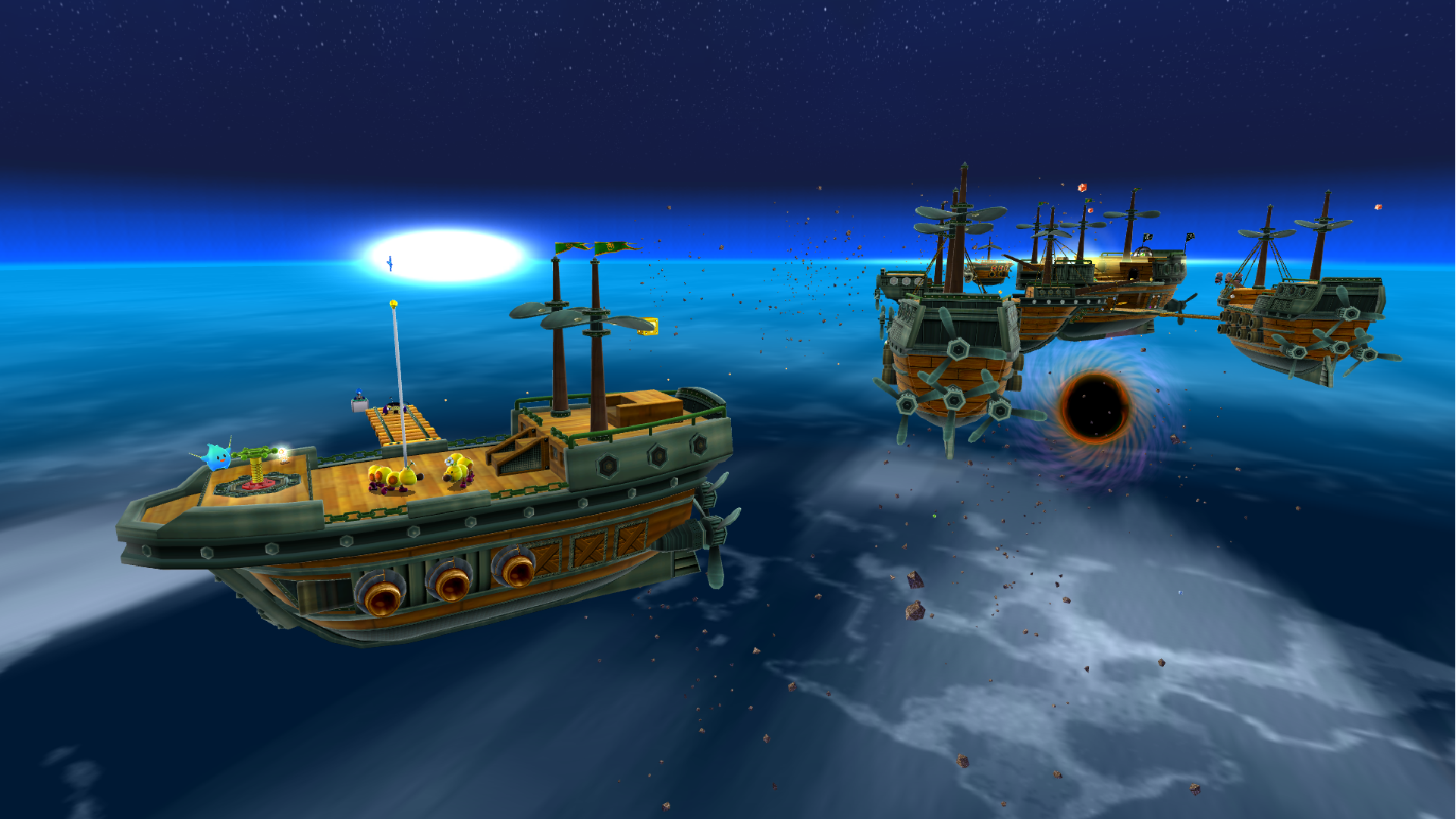 Wallpaper #8c6vJZMB71dOy6JZMRQu194 Filesmg Screenshot Bowser Jrs Airship Armada Sinking the Airships