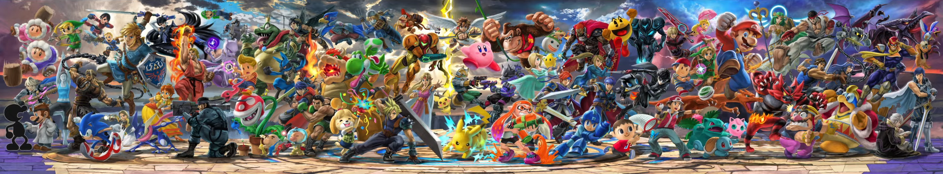 Wallpaper #27ip25IBJvJKYCmEkfew64 Filesuper Smash Bros Ultimate Panoramic Art Jokerpng Super Mario