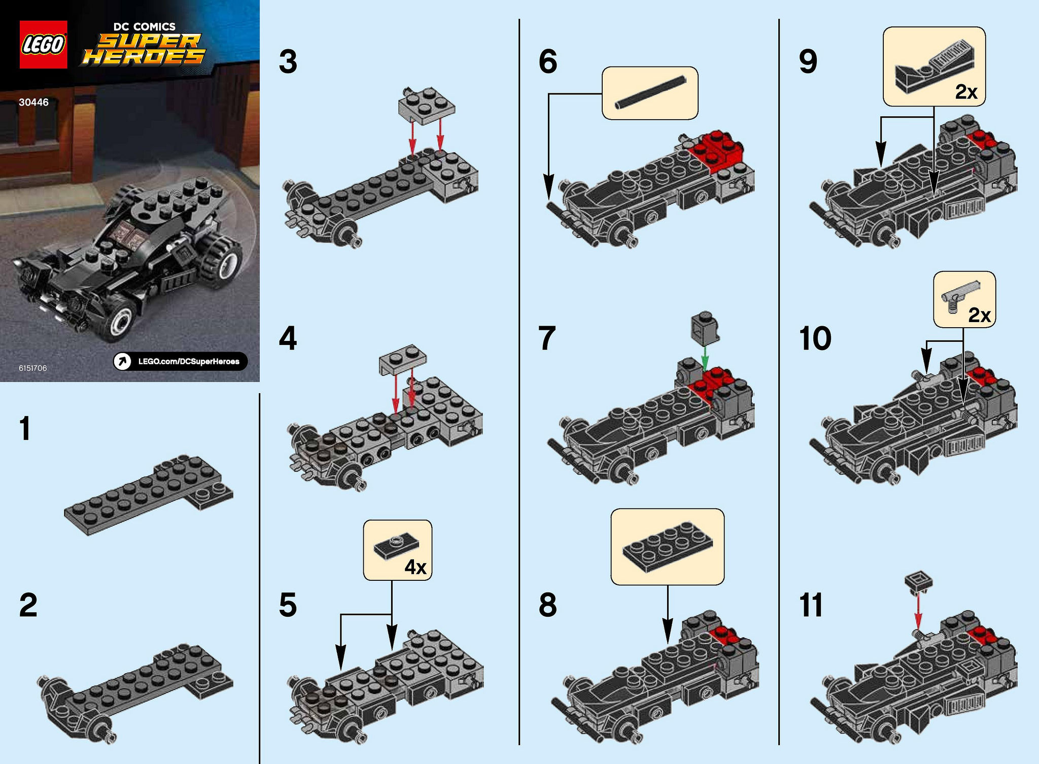Wallpaper #jBe2PpMBPLD5_VENueA3195 Instrukcja Do Polybaga Lego DC Comics Super Heroes the Batmobile 30446