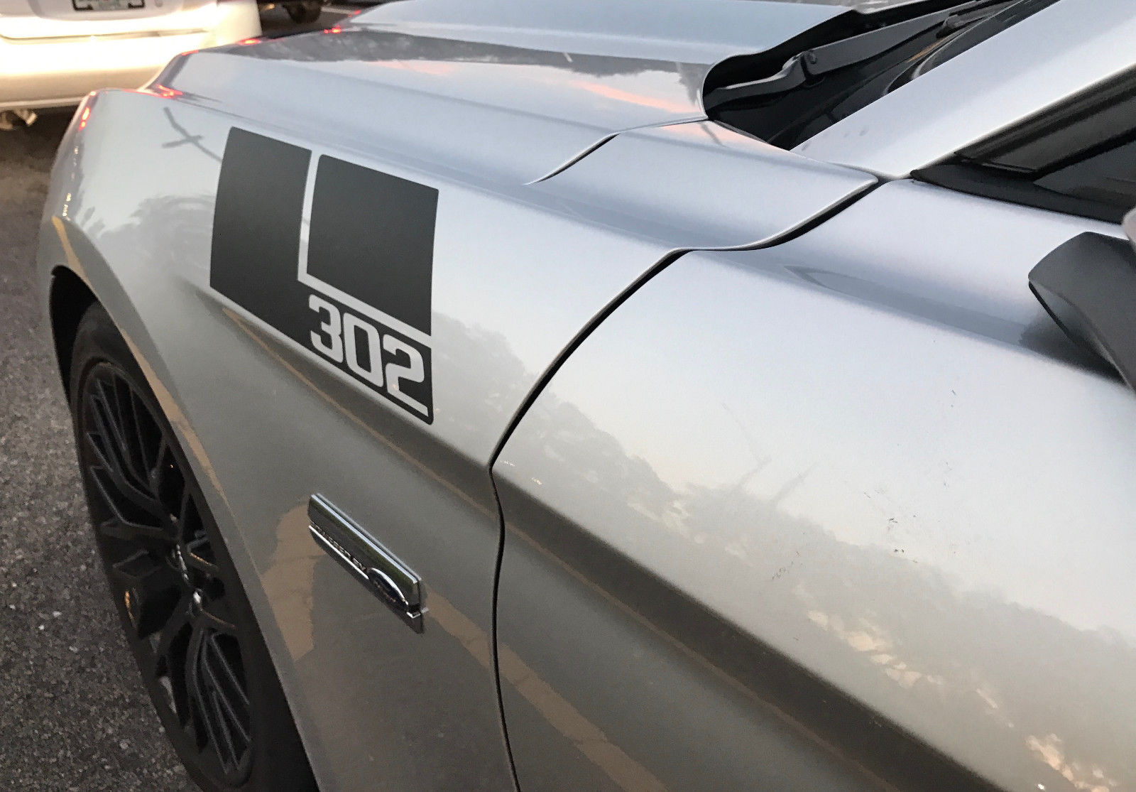 Wallpaper #driY3JIBJvJKYCmENPxe377 2015 2023 Ford Mustang Fender Hash Stripes 302 Style Vinyl Decal