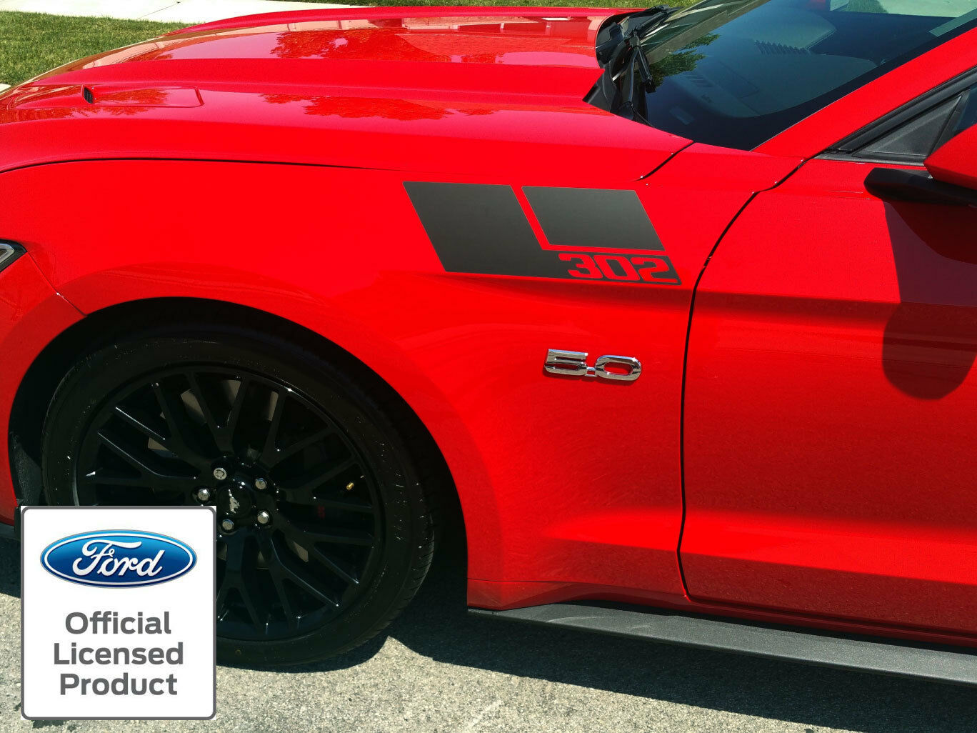 Wallpaper #driY3JIBJvJKYCmENPxe359 2015 2023 Ford Mustang Fender Hash Stripes 302 Style Vinyl Decal