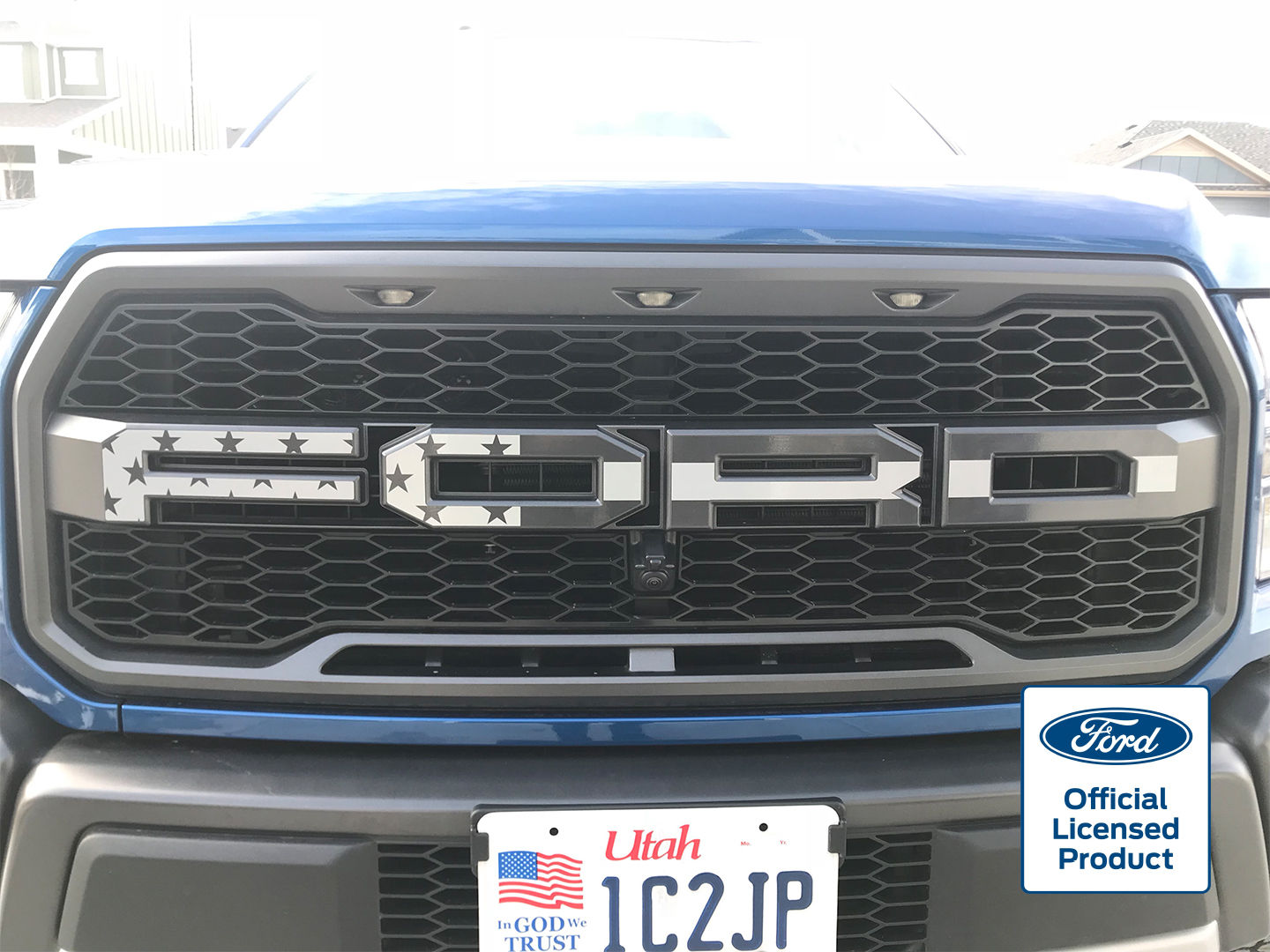 Wallpaper #27nm3ZIBJvJKYCmENgI3528 2017 2020 Ford Raptor Subdued Flag Grille Letters Custom Graphics