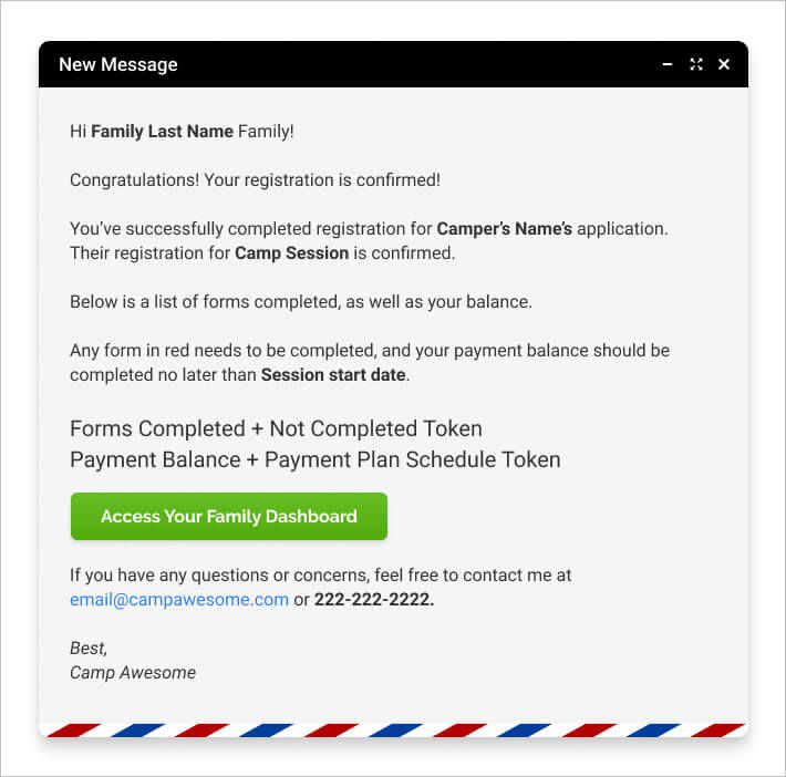 Wallpaper #CbiC3JIBJvJKYCmEUPzh76 How to Write a Registration Confirmation eMail Regpack Camp Software