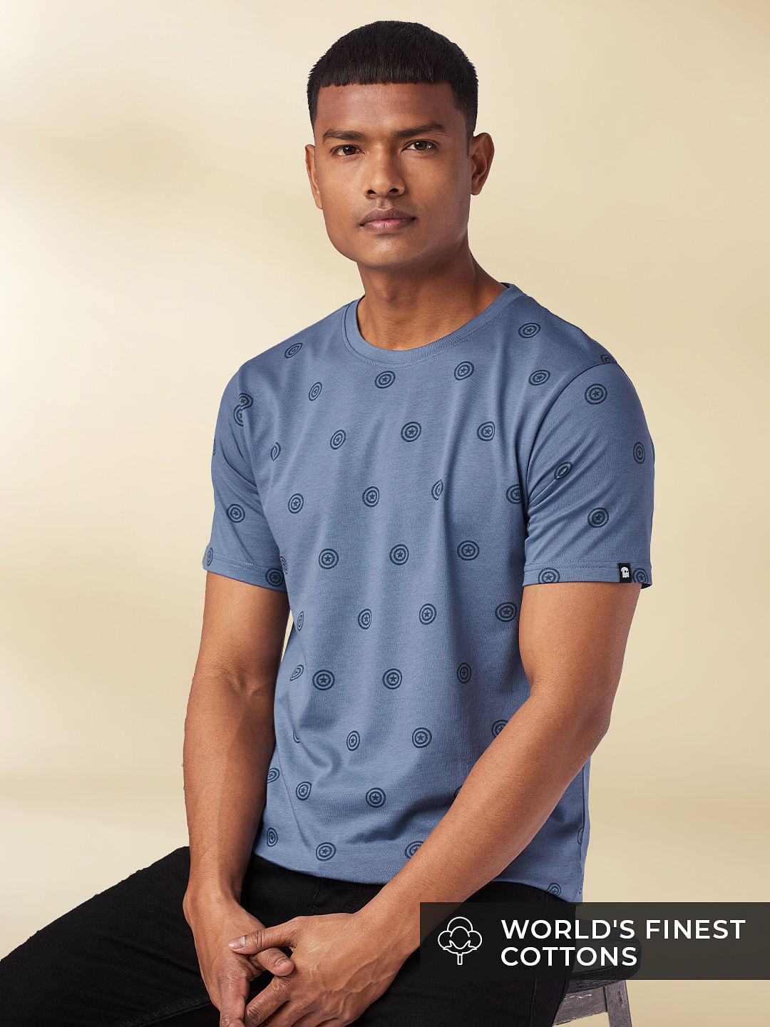Wallpaper #AGipIZMBSpphPi3-ETHu177 Buy Captain America Shield Pattern Supima T Shirt Online