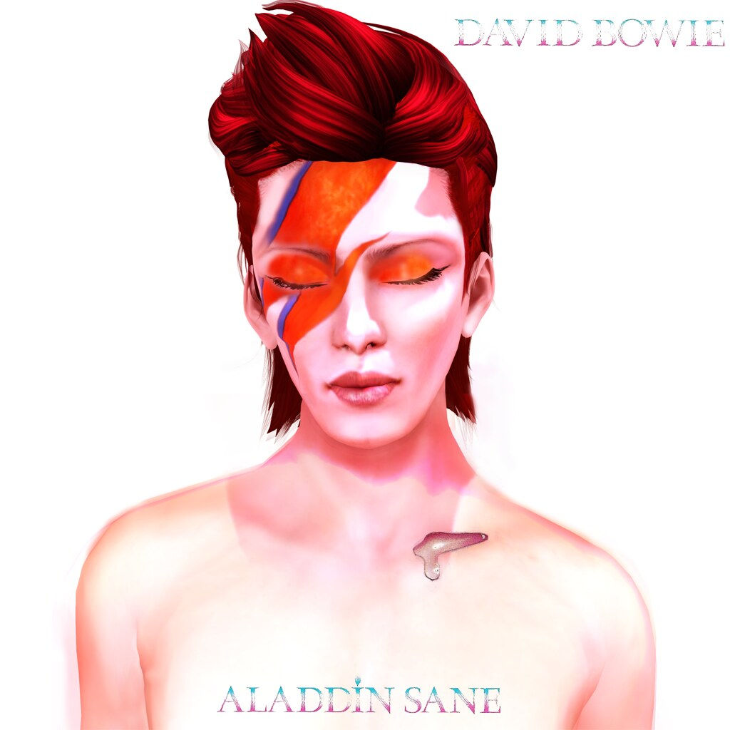 Wallpaper #7030a Aladdin Sane De David Bowie Cd Chez Libertemusic Ref123255141