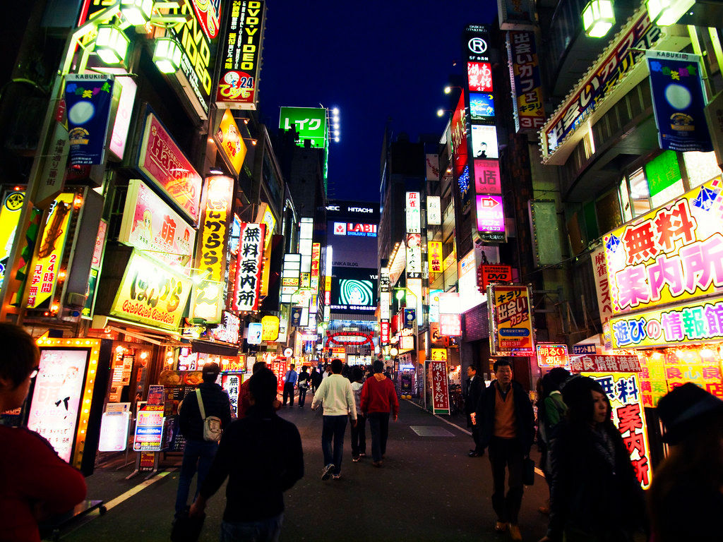 Wallpaper #9m21aZcBycdYOYFTUHDr35 Night Life at Shinjuku Tokyo Neon Lights Restaurant and Flickr