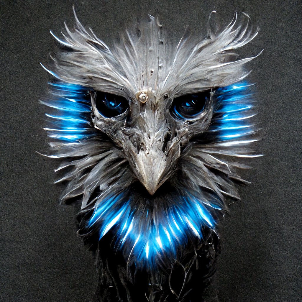 Wallpaper #32cE-5IBSpphPi3-g5LU75 Itsme Sci Fi Robot Eagle Cyborg Metal Feathers Blue and Gr Flickr